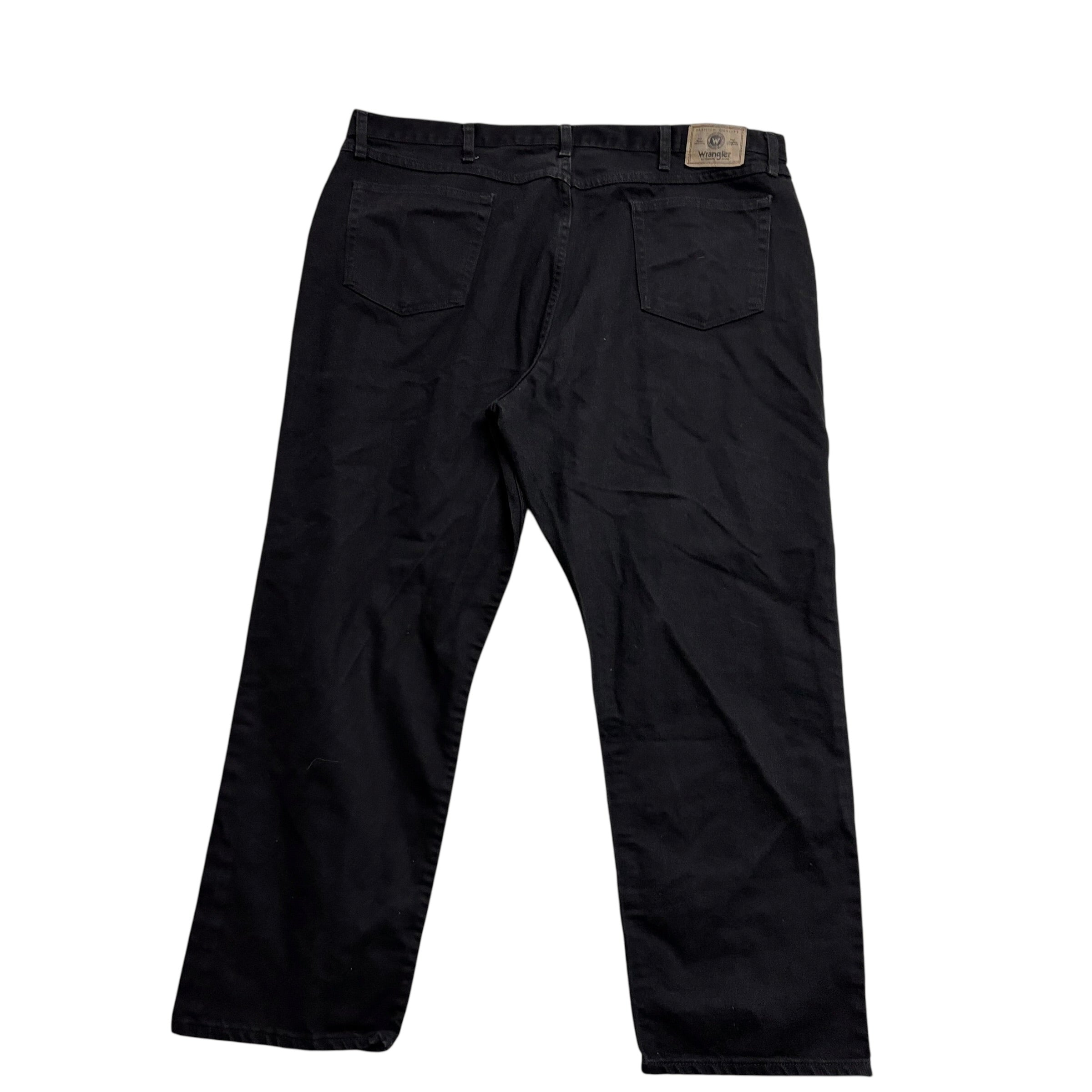 Wrangler Jeans W44 L30 Mens Black Baggy Relaxed Straight Fit Vintage Denim (E)