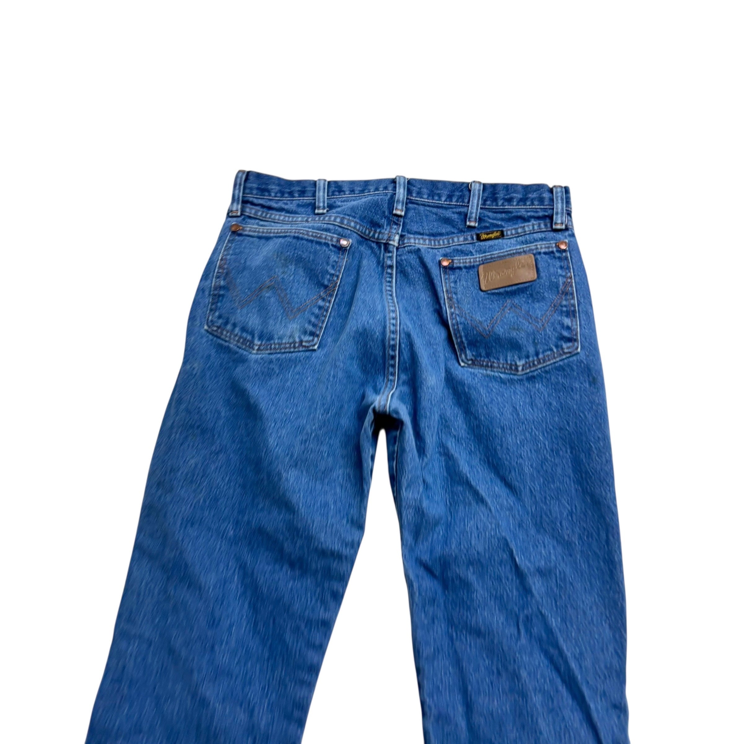 Wrangler Jeans Cowboy Cut W31 L30 Mens Mid Blue 13MWZ Vintage Made In USA (F)