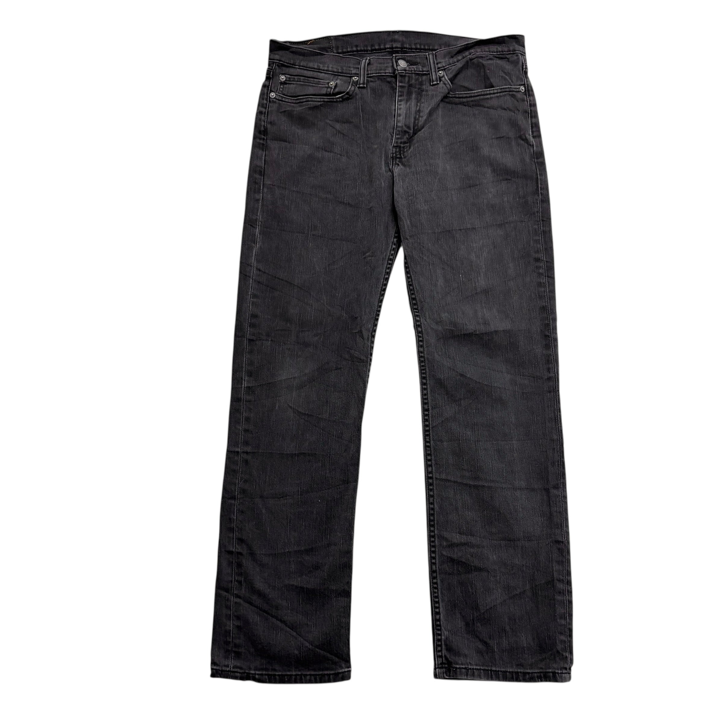 Levis 514 Jeans W34 L31 Mens Black Regular Straight Fit Stretch Denim