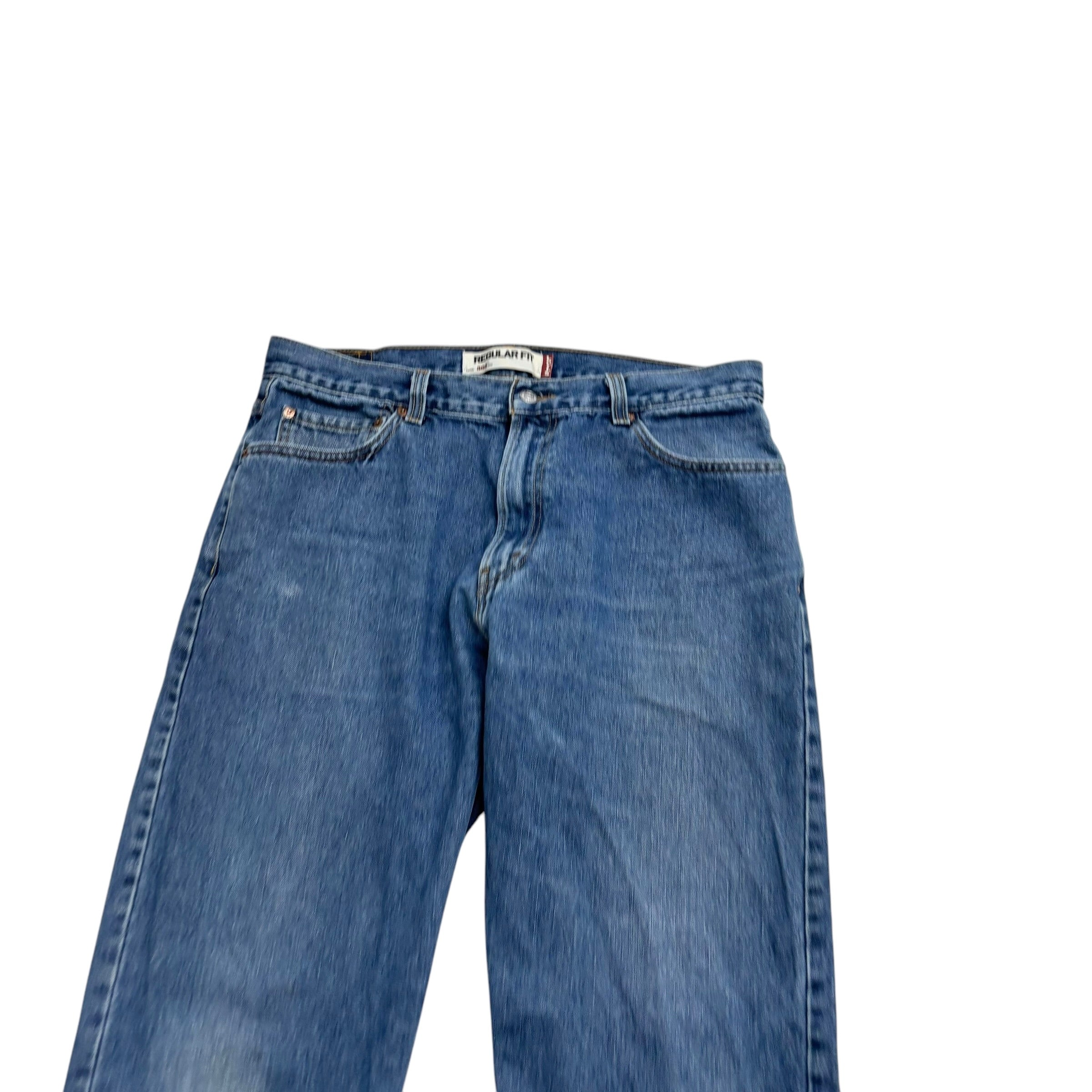 Levis 505 Jeans W36 L30 Mens Mid Blue Regular Straight Fit Vintage Denim