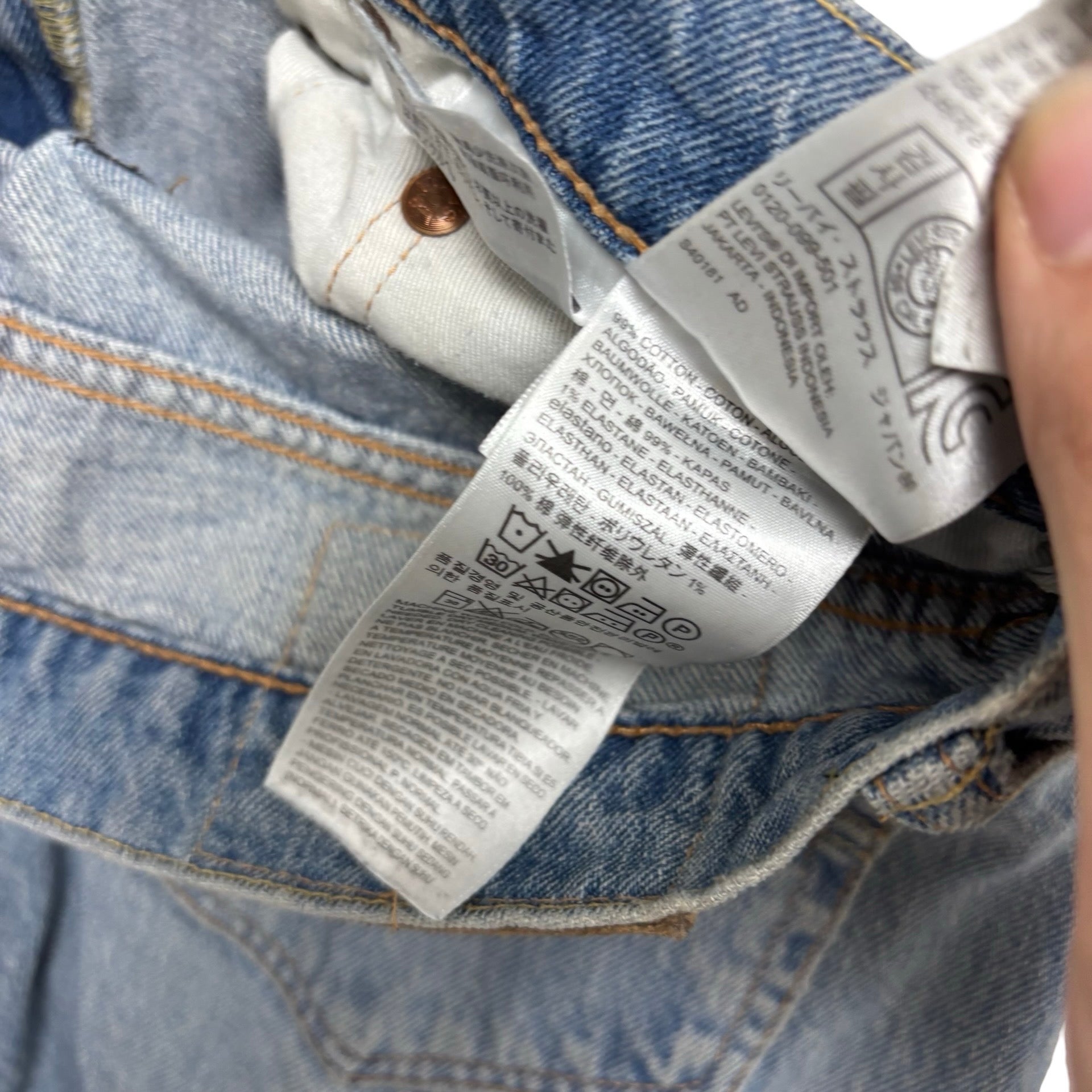 Levis 502 Jeans W31 L32 Mens Light Blue Regular Tapered Fit Stretch Denim