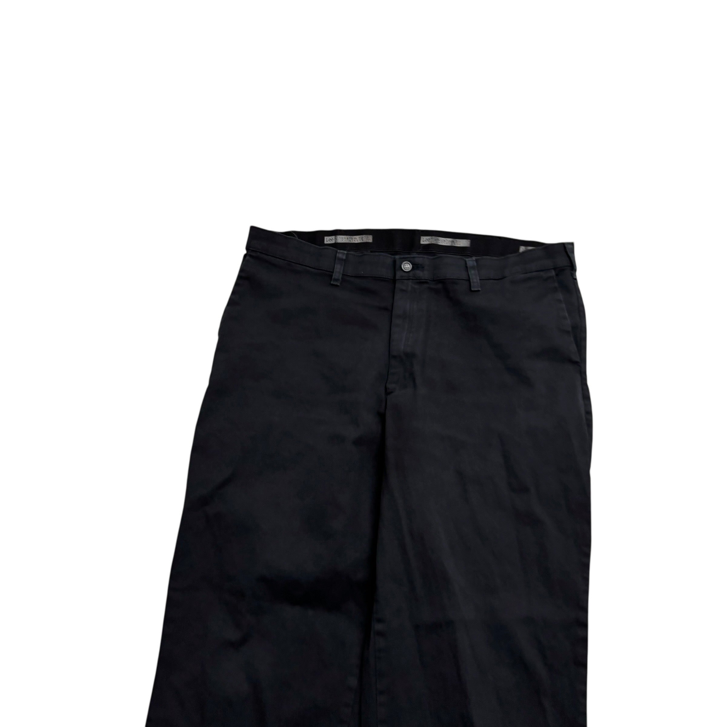 Lee Trousers W38 L30 Mens Black Regular Straight Fit Stretch Pants (E)