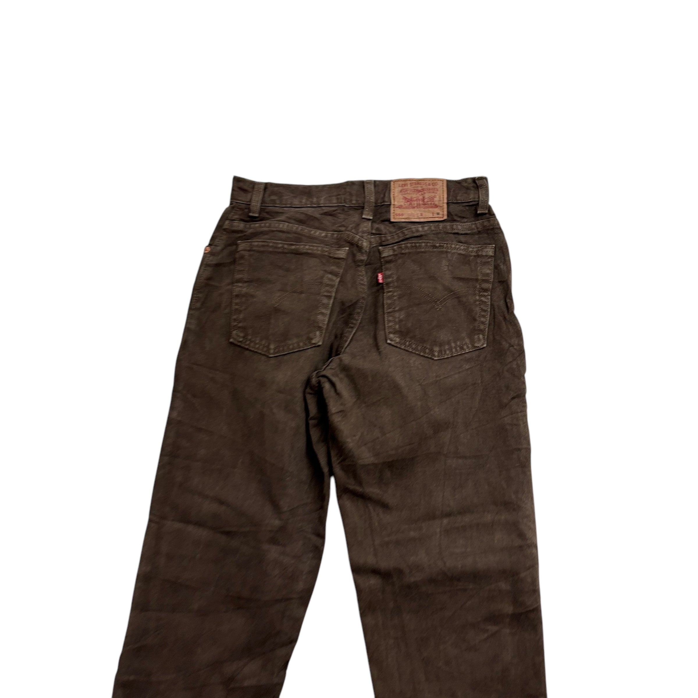 Levis 550 Jeans W30 L32 Womens Brown Relaxed Taper USA Made Vintage (E)