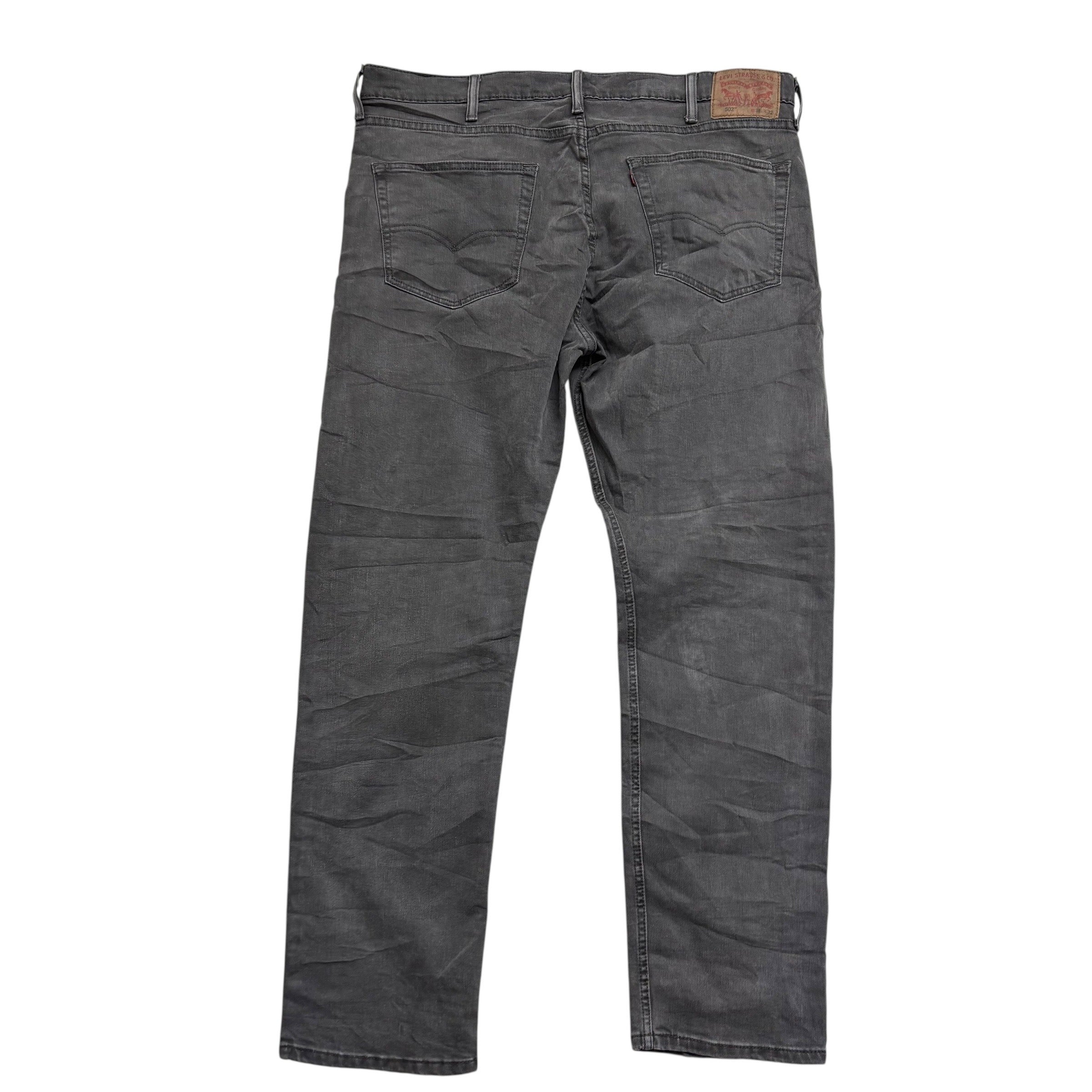 Levis 502 Jeans W40 L32 Mens Grey Regular Tapered Fit Stretch Denim