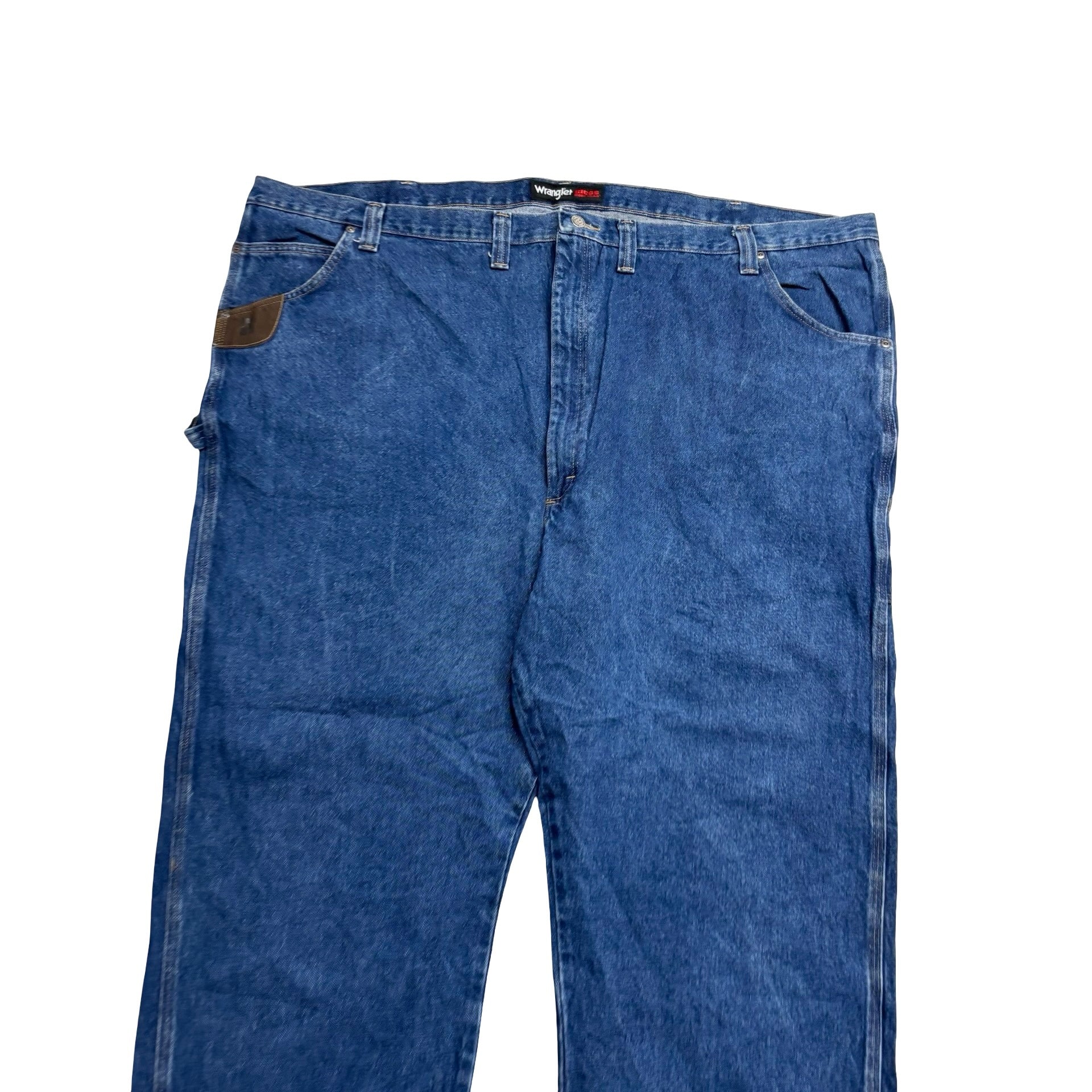 Wrangler Carpenter Jeans W56 L32 Mens Mid Blue Baggy Relaxed Fit Vintage (E)