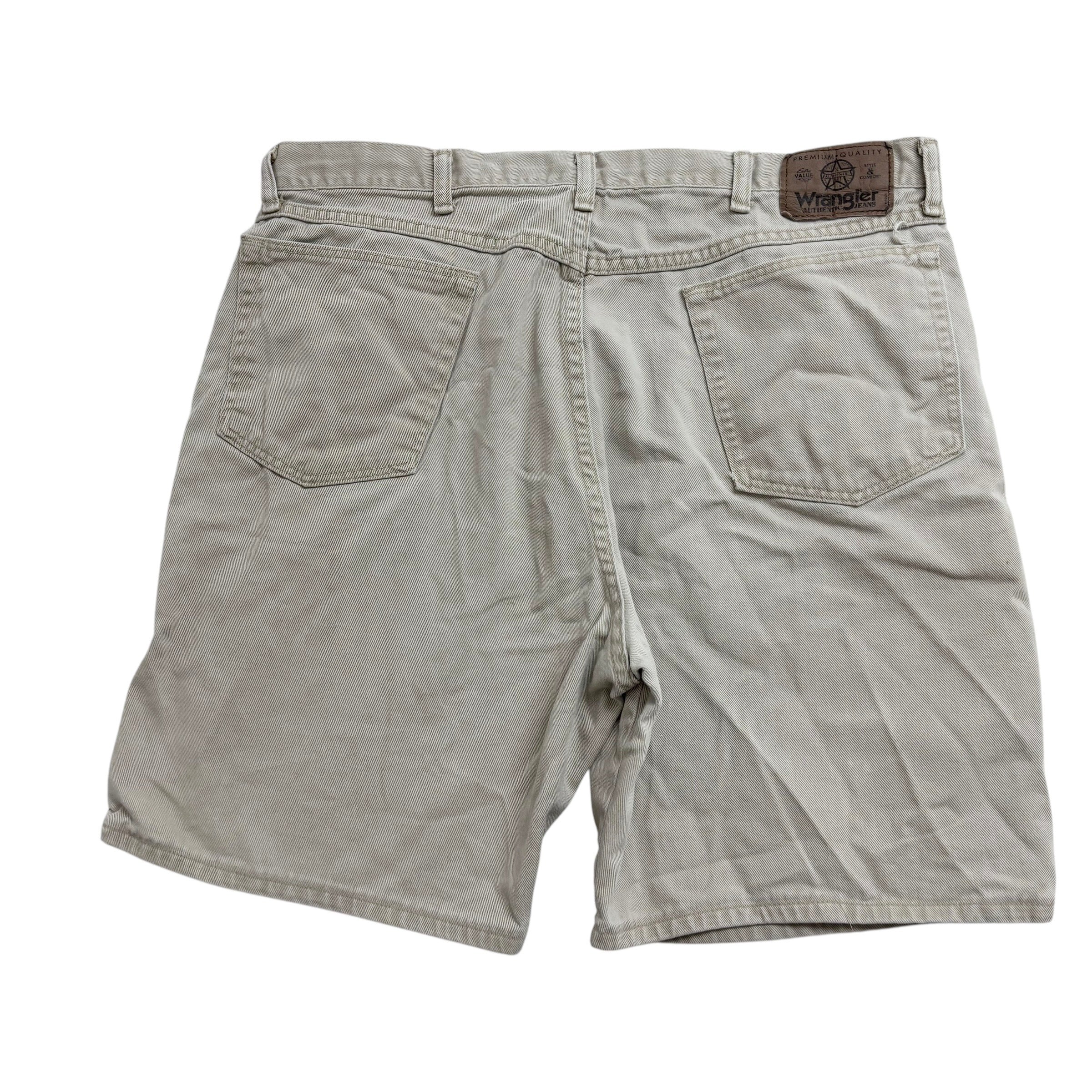 Wrangler Jorts W36 Mens Stone Denim Shorts Regular Fit