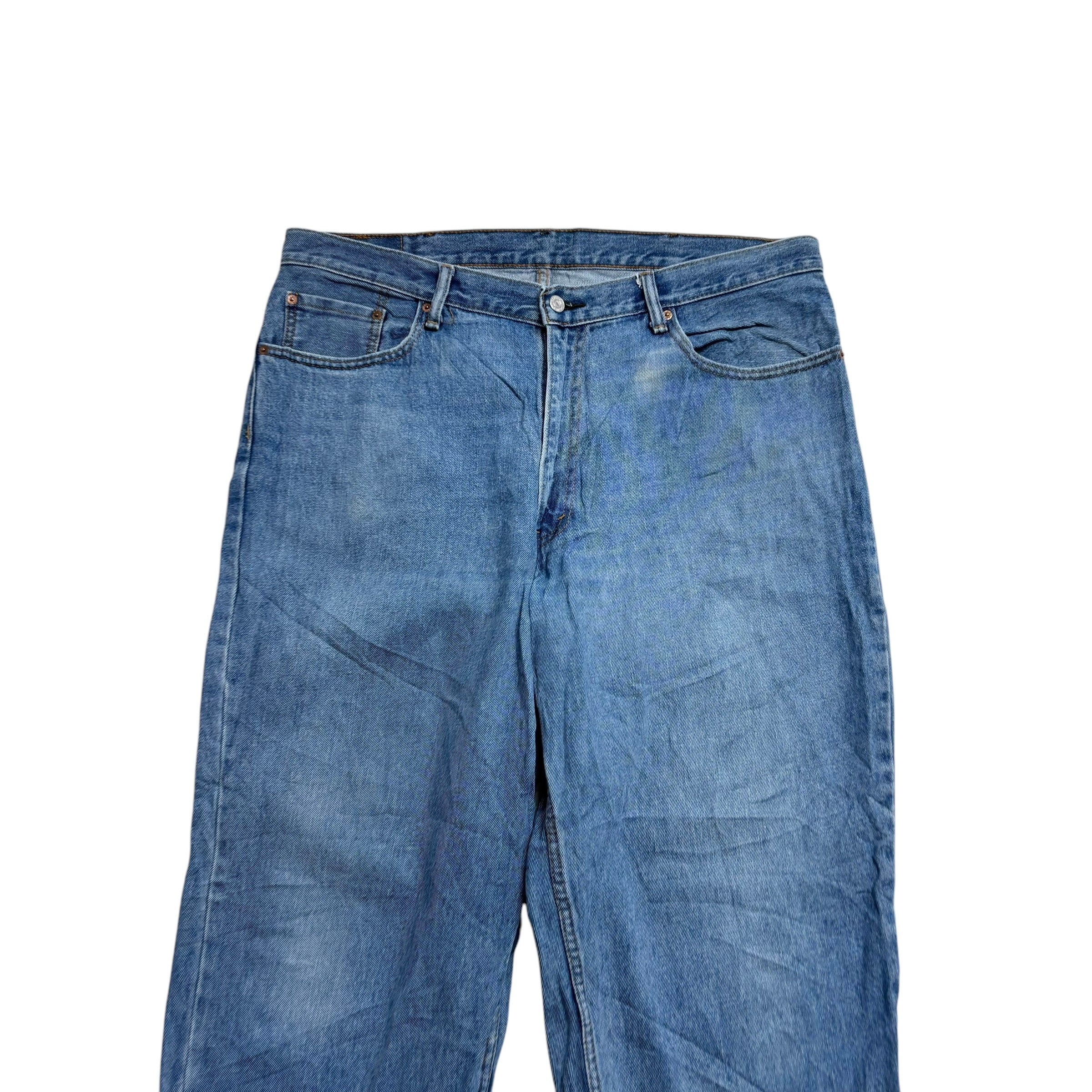 Levis 560 Jeans W40 L30 Mens Light Blue Baggy Relaxed Comfort Fit Denim (E)
