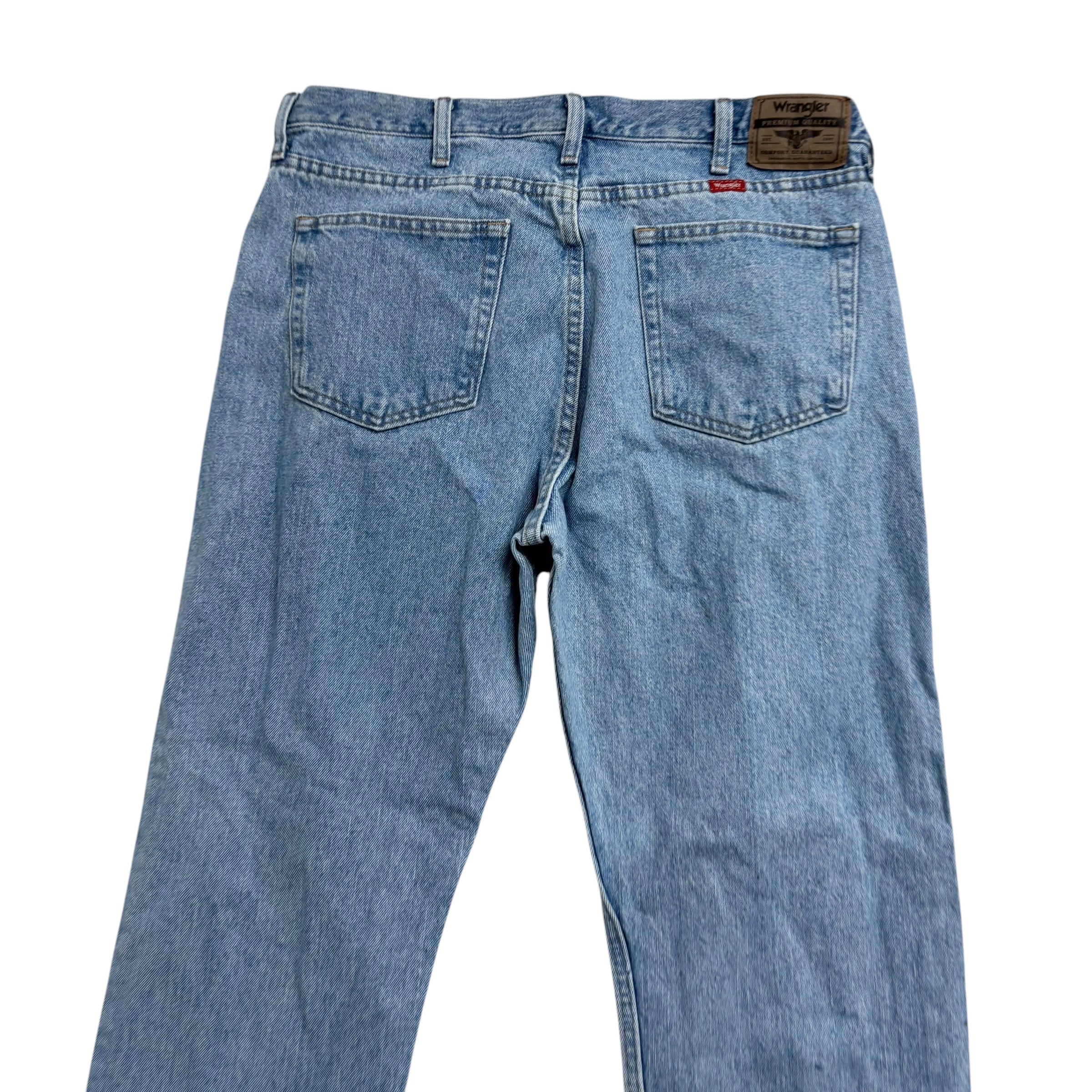 Wrangler Jeans W36 L30 Mens Light Blue Relaxed Straight Fit Denim (E)