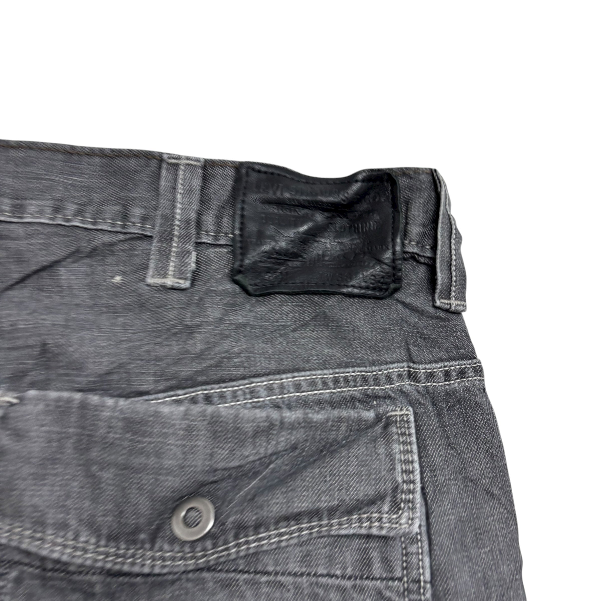 Levis 569 Jeans W38 L33 Mens Grey Baggy Relaxed Straight Fit Vintage Denim (F)