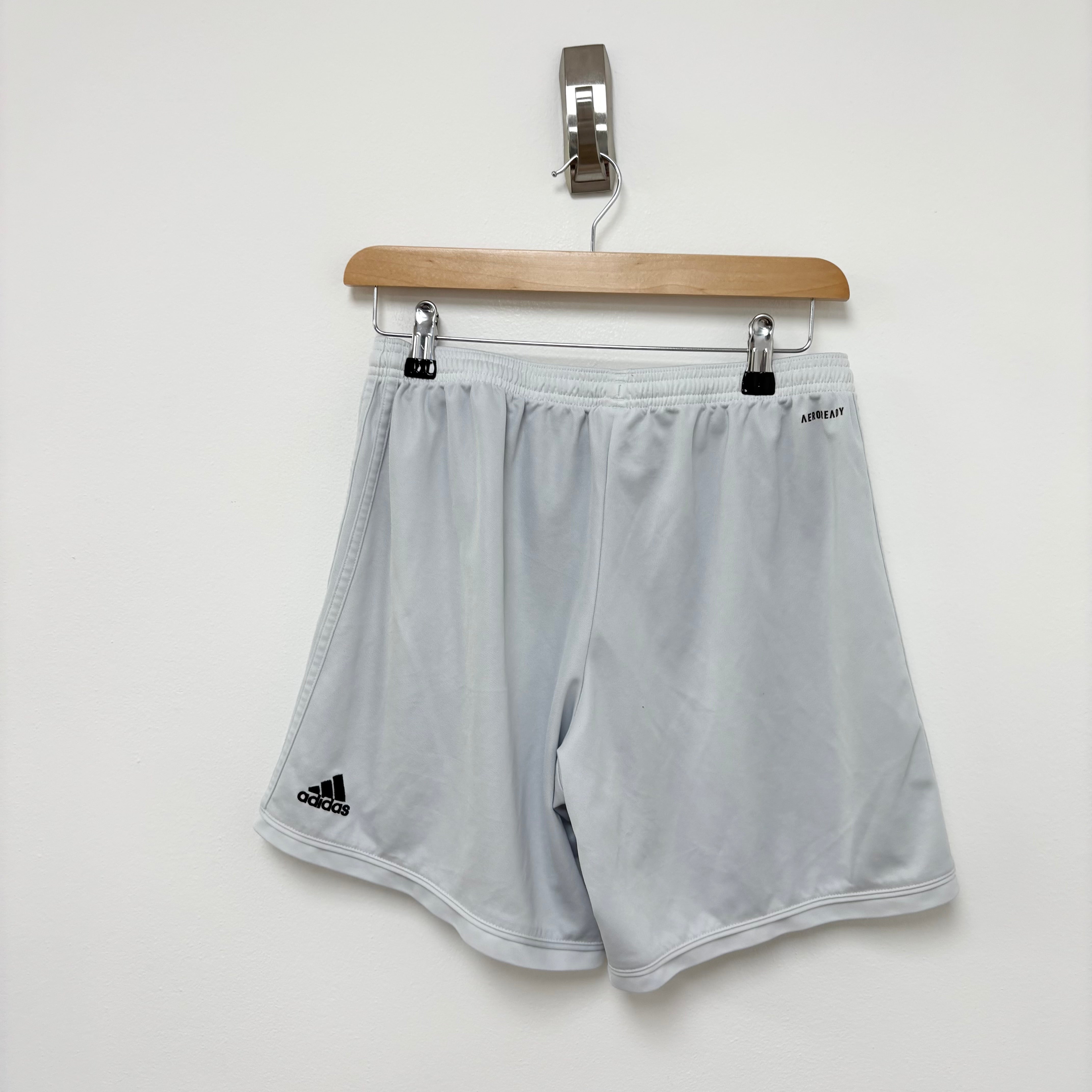 Adidas Shorts Womens Medium Silver Sports Running Gym Athletic (E)