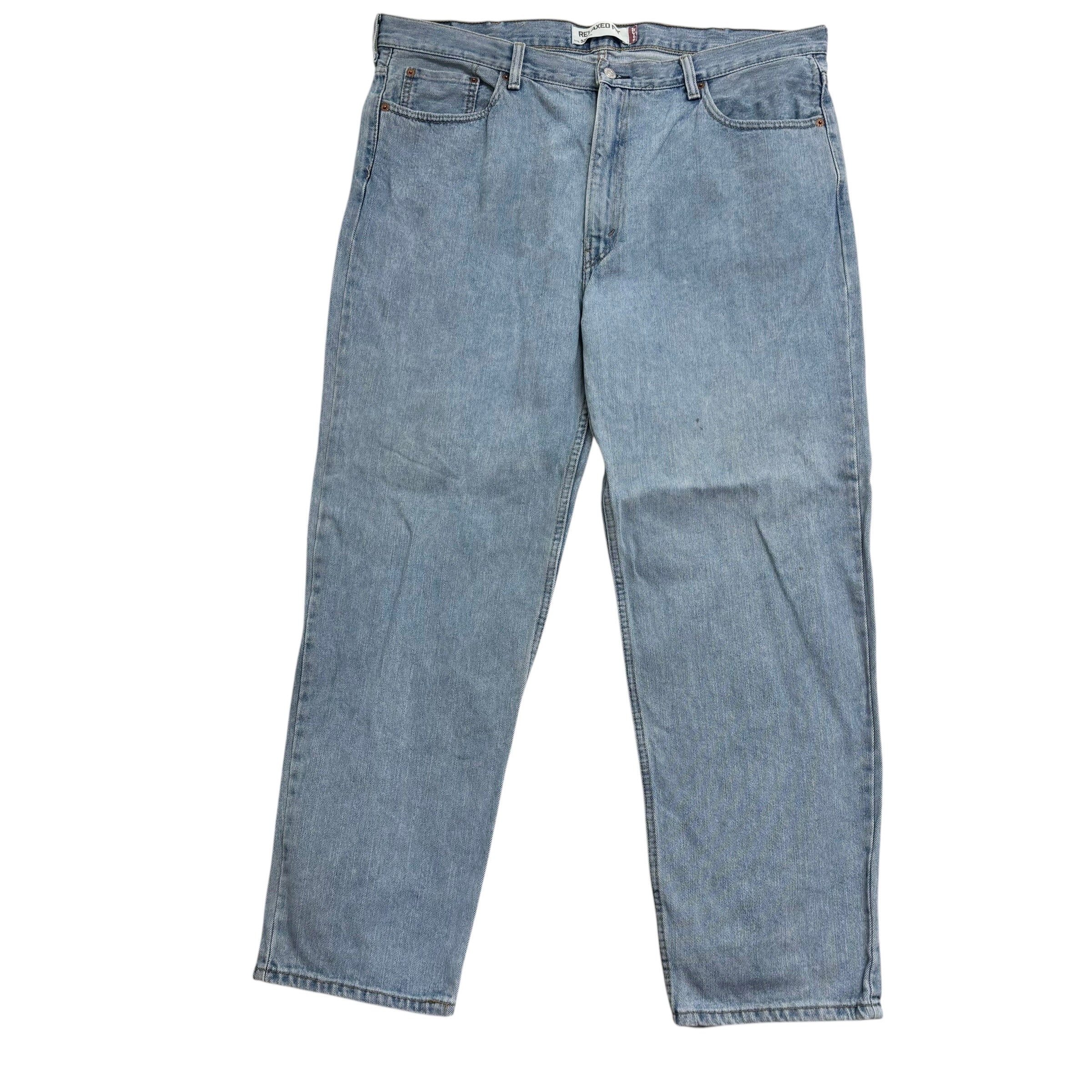 Levis 550 Jeans W42 L32 Mens Light Blue Baggy Relaxed Straight Vintage Denim (F)