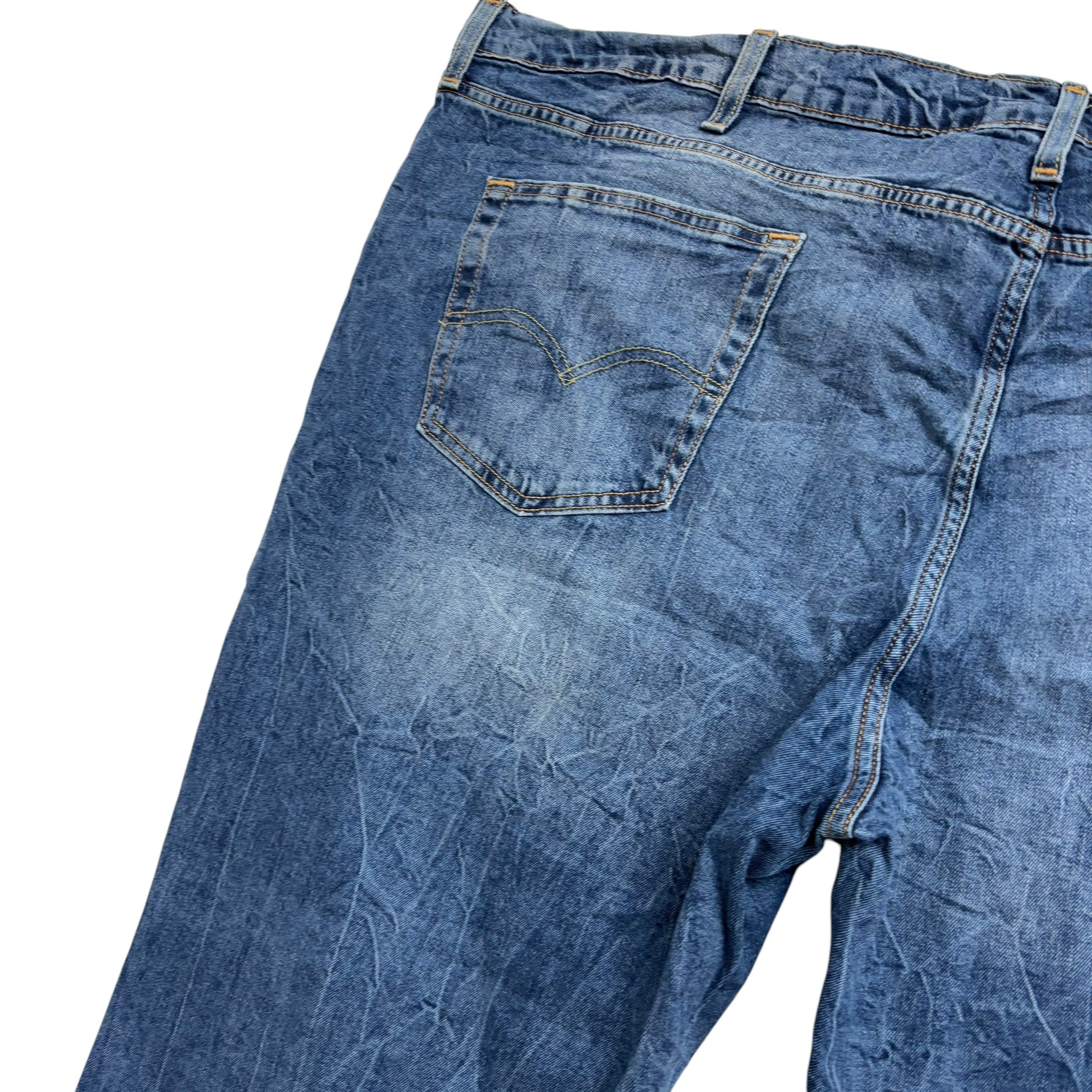 Levis 541 Jeans W54 L29 Mens Mid Blue Athletic Tapered Fit Stretch Denim (E)