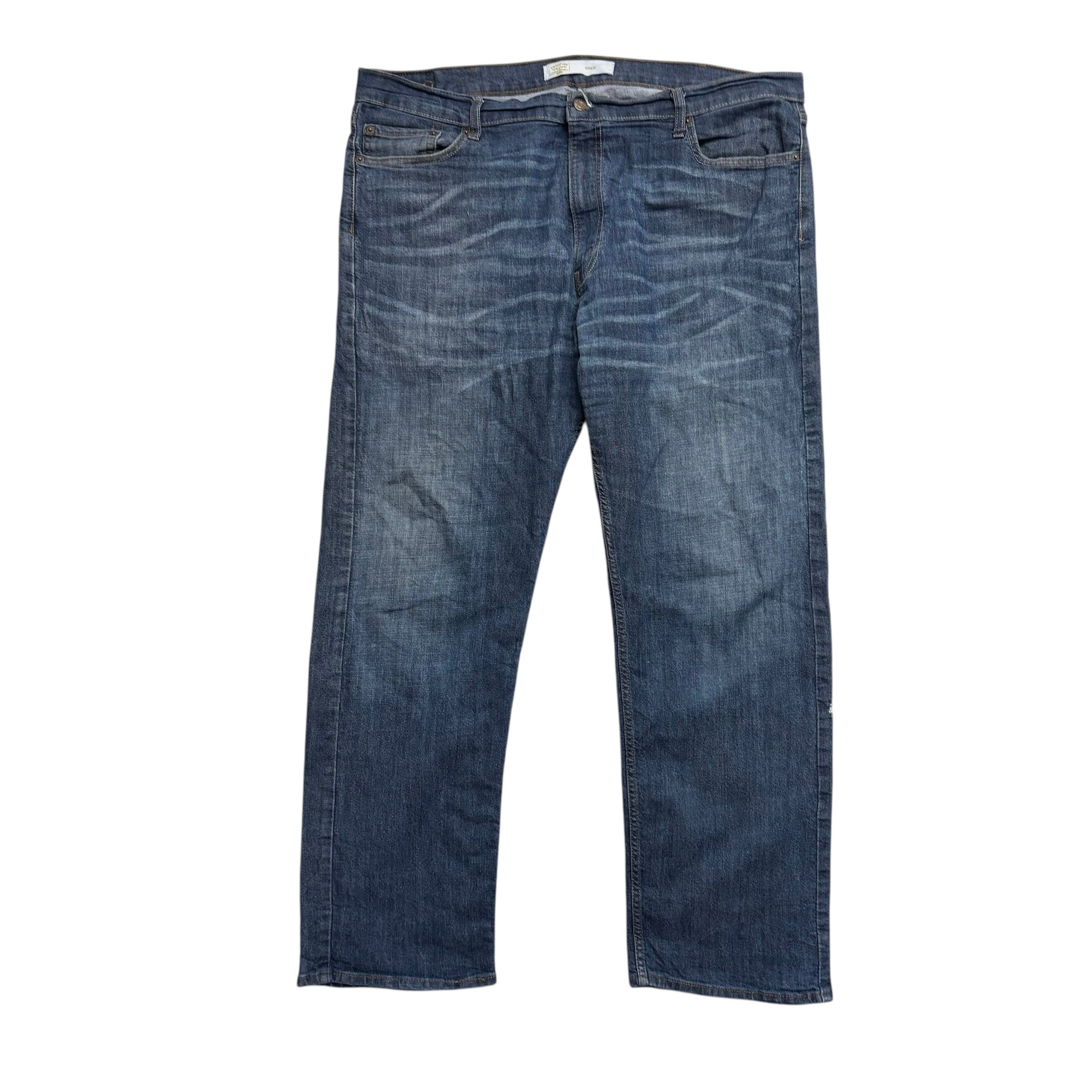 Levis Signature Jeans W44 L31 Mens Dark Blue Regular Straight Stretch Denim