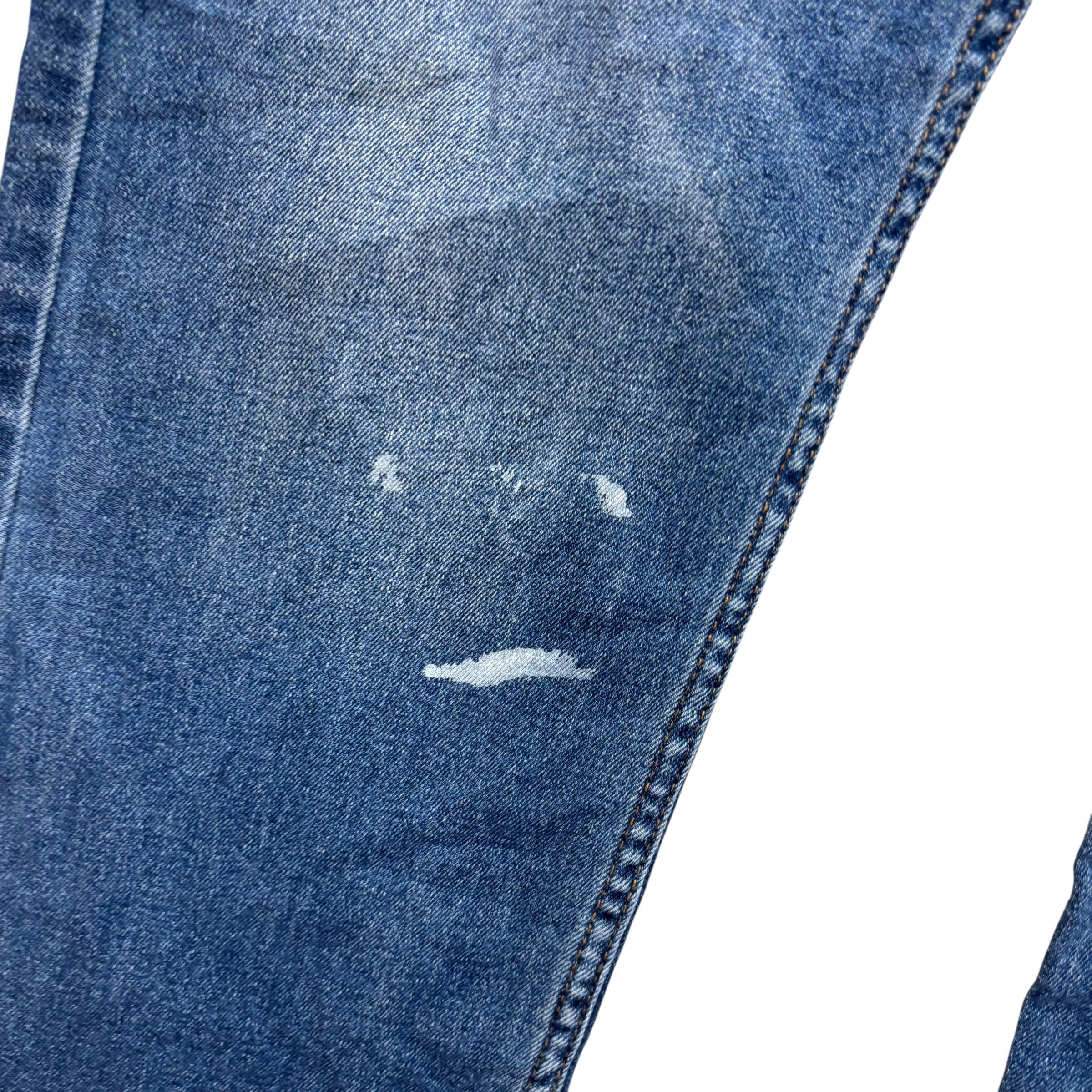 Levis Denizen Jeans W34 L32 Mens Mid Blue Slim Straight Stretch Denim (F)