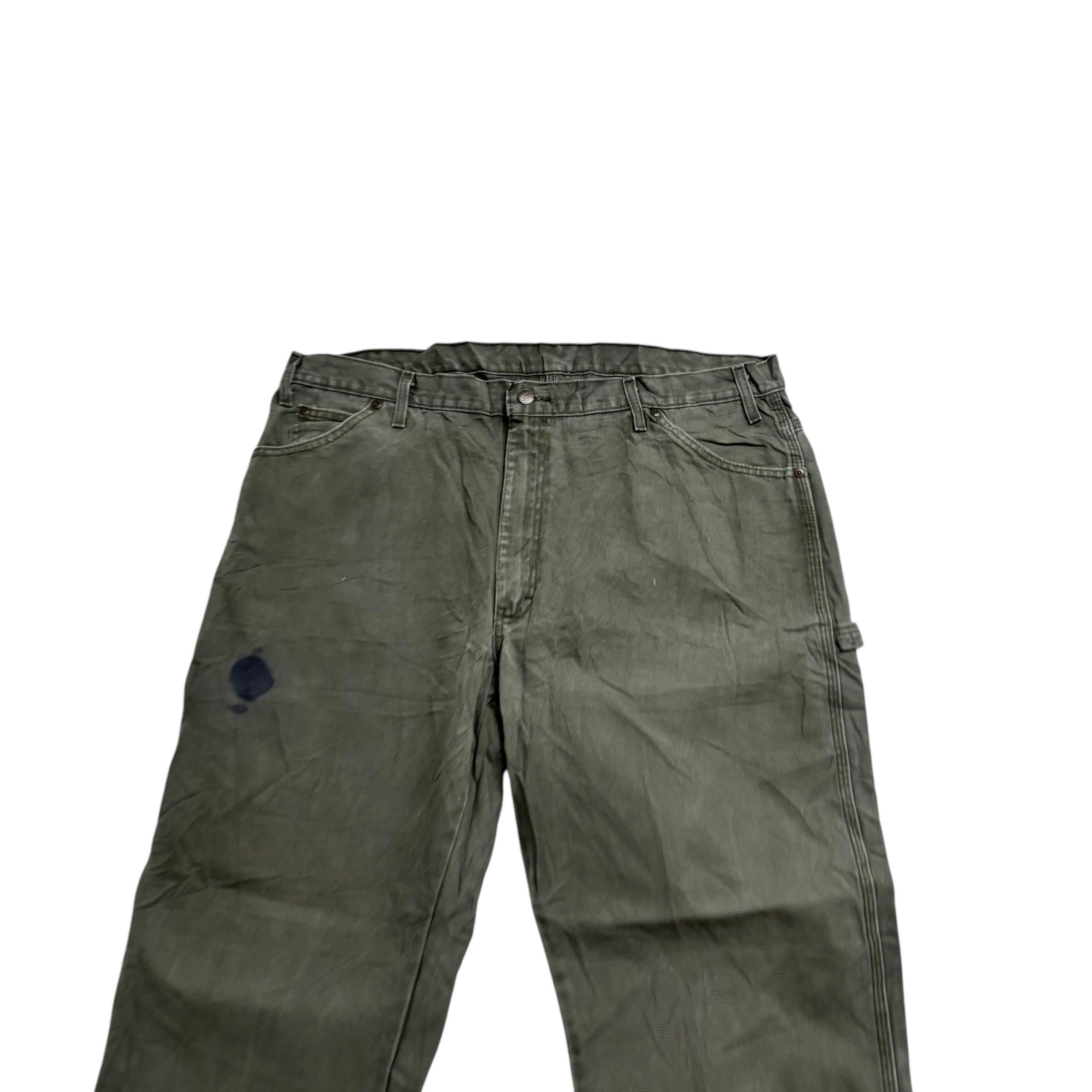 Dickies Carpenter Pants W40 L30 Mens Green Relaxed Straight Fit Trousers Jeans