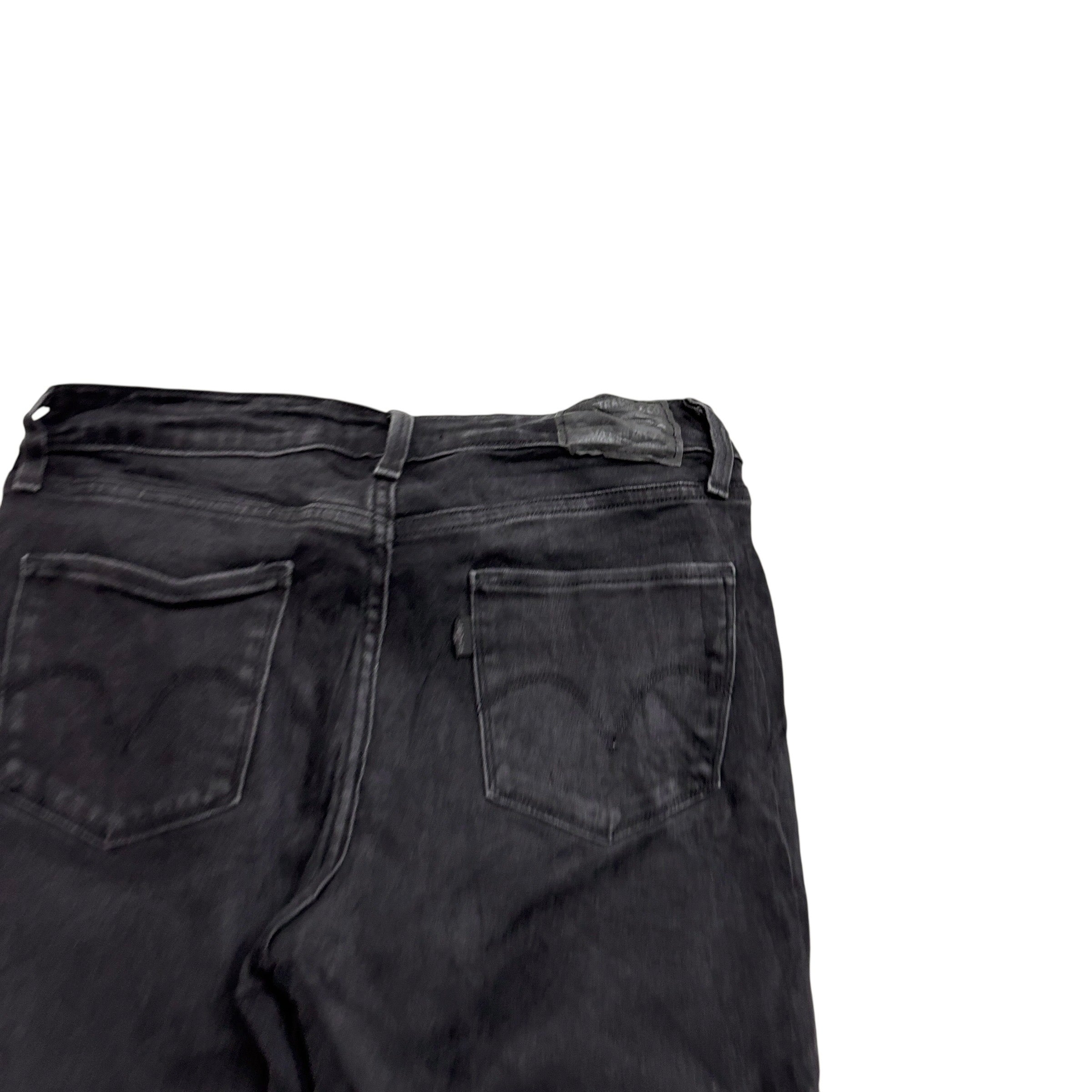 Levis Jeans W28 L32 Womens Mid Rise Skinny Fit Black Stretch Denim