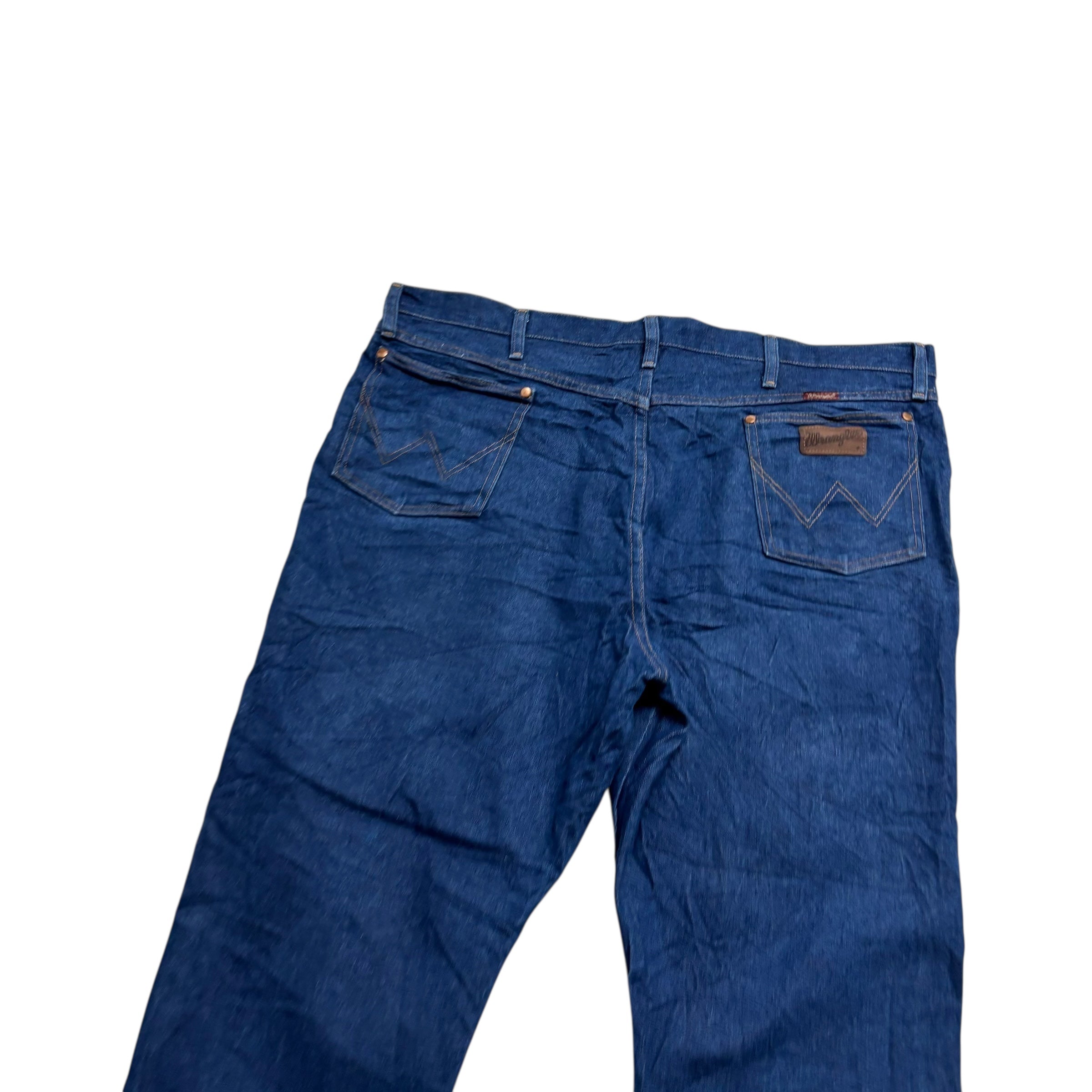 Wrangler Jeans Cowboy Cut W42 L30 Mens Dark Blue 31MWZ Relaxed Fit Denim (E)