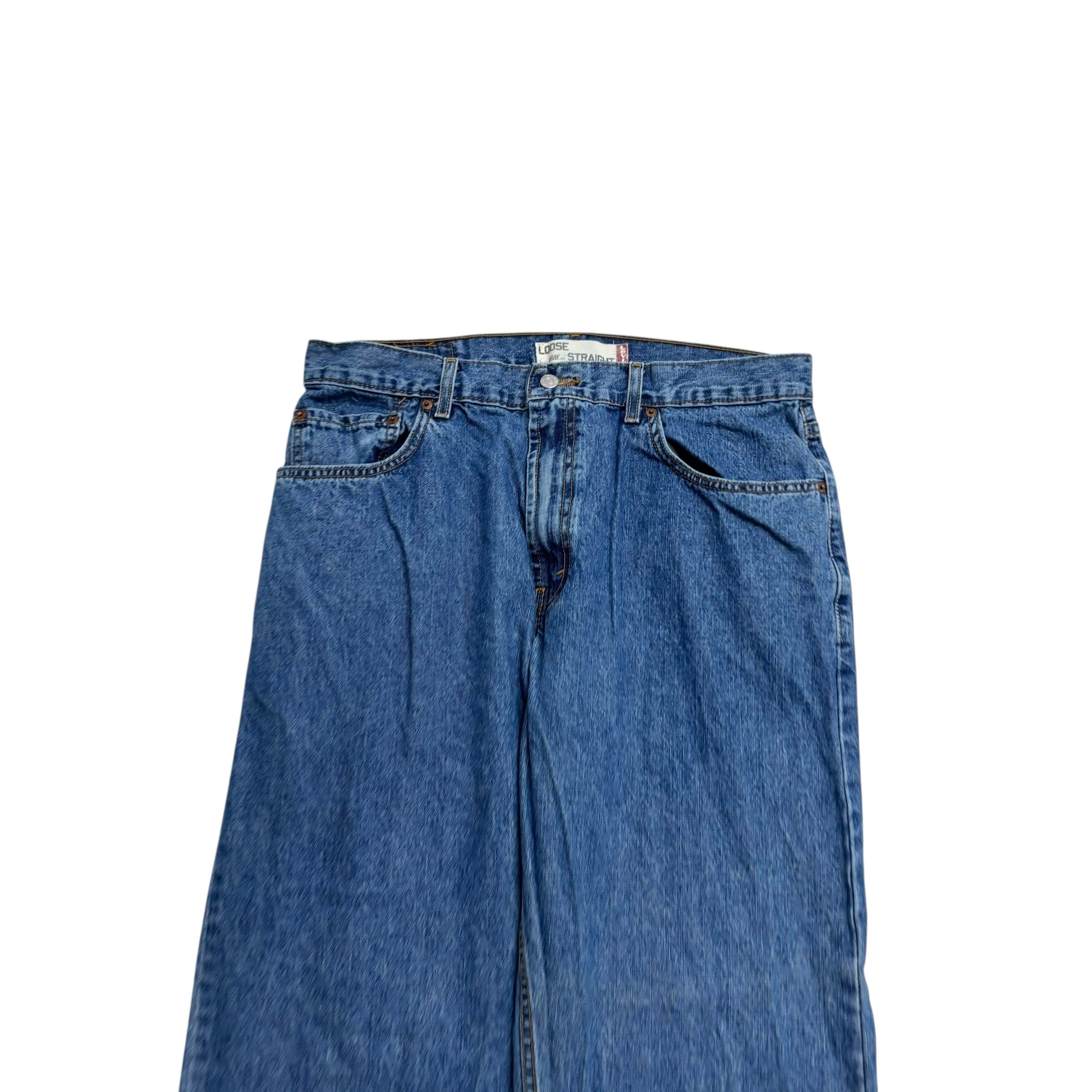 Levis 569 Jeans W36 L30 Mens Mid Blue Baggy Relaxed Fit Vintage Denim (E)