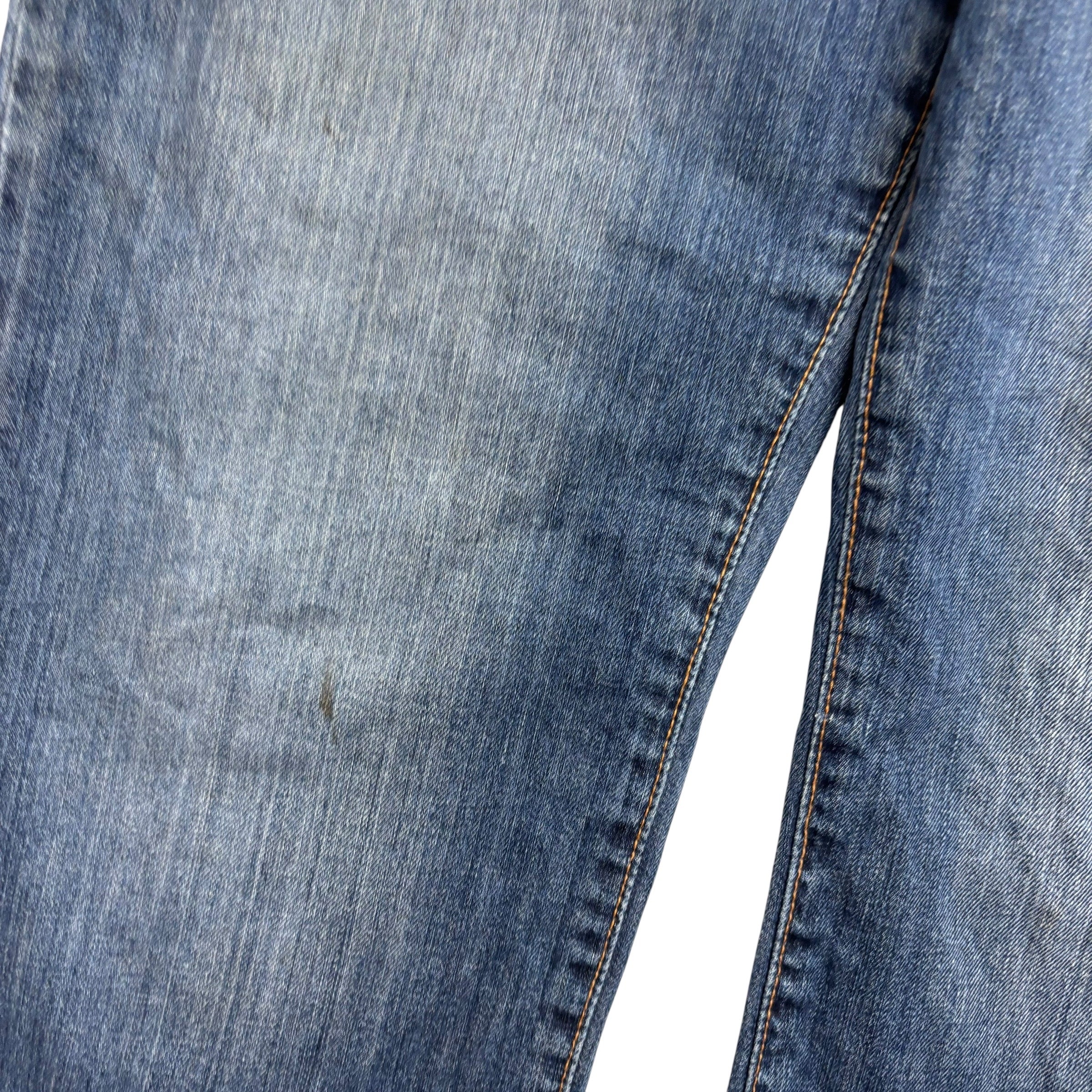 Levis 751 Jeans W34 L32 Mens Mid Blue Regular Straight Fit Stretch Denim (F)