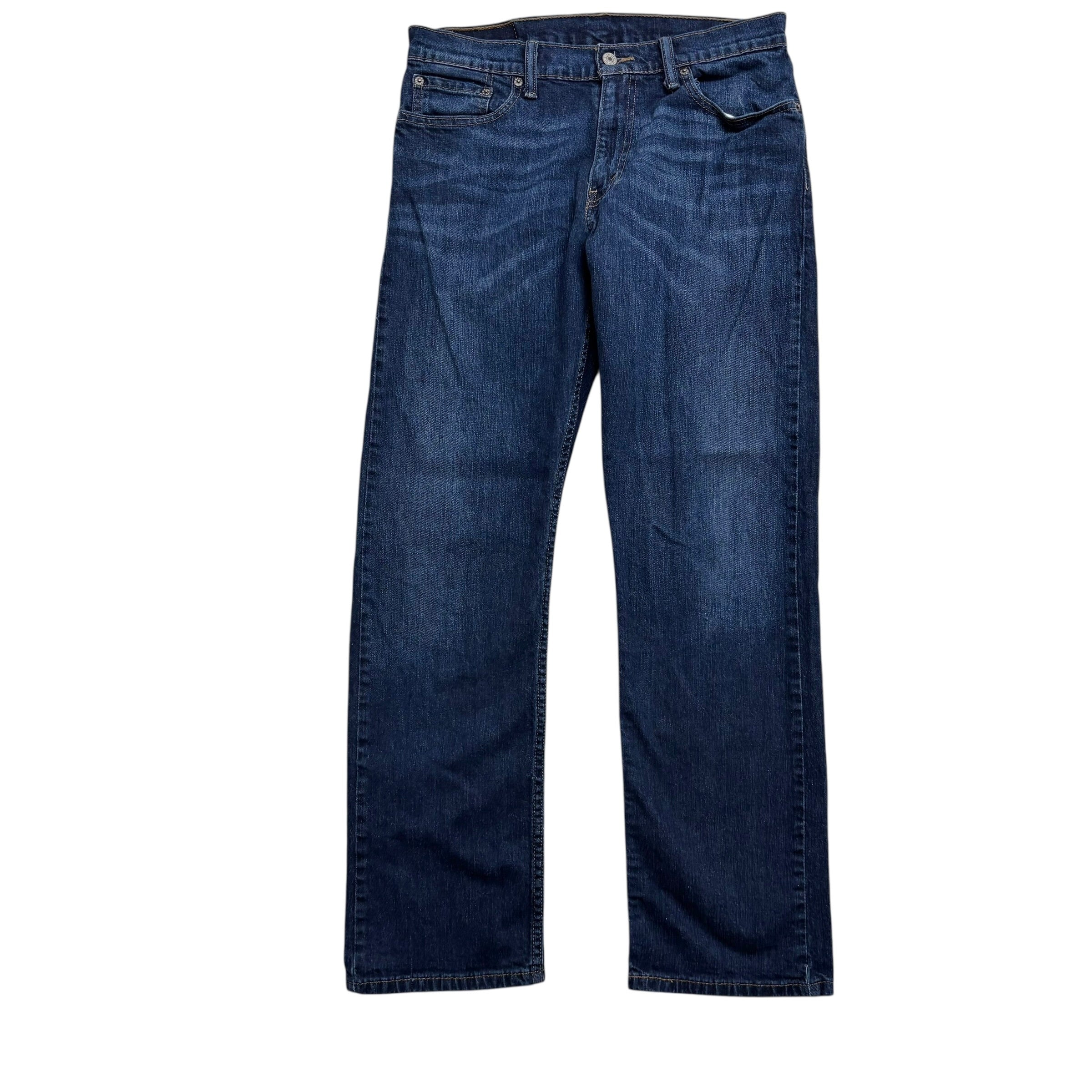 Levis 514 Jeans W32 L30 Mens Dark Blue Regular Straight Fit Stretch Denim