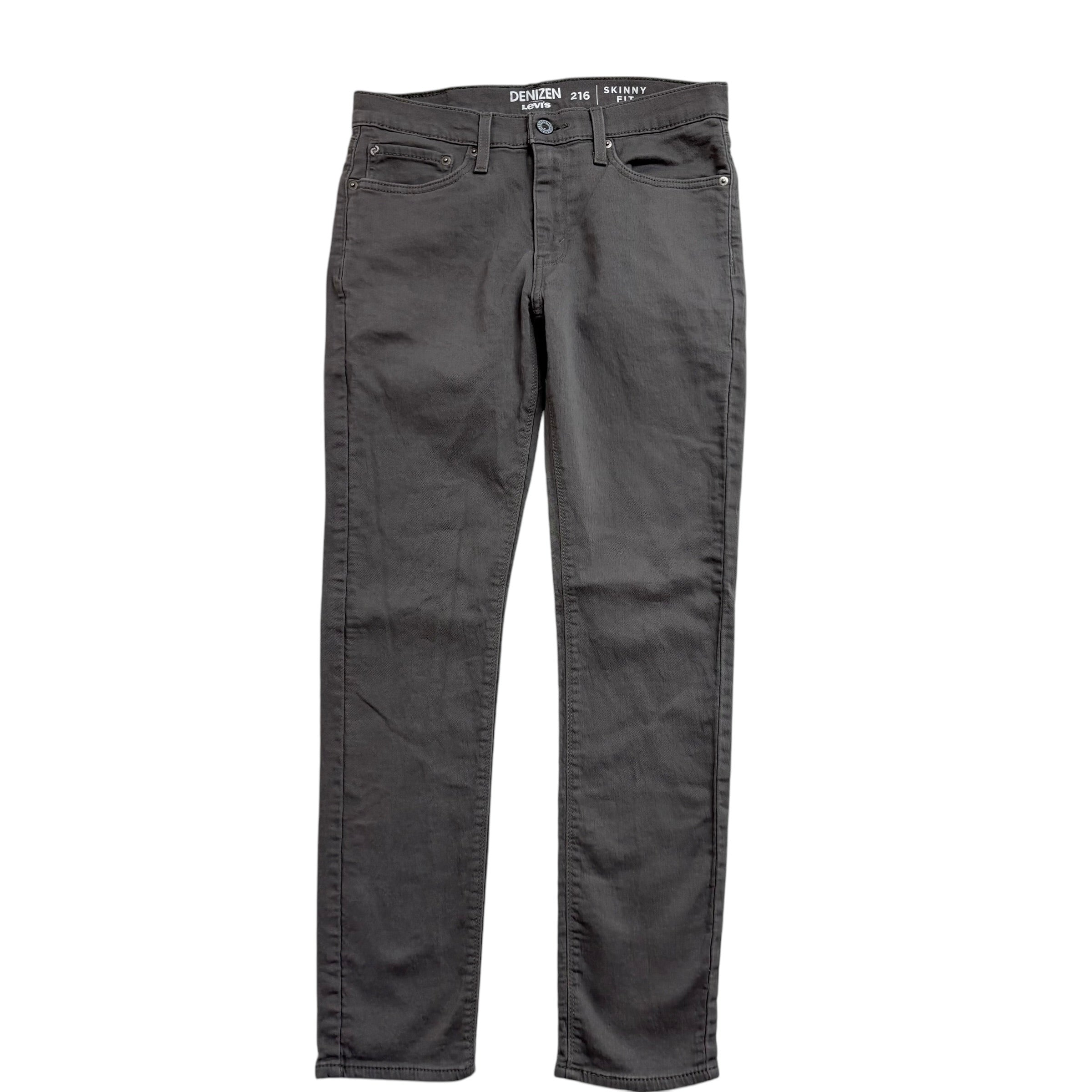 Levis Denizen Trousers W31 L31 Mens Grey Skinny Fit Stretch Pants (E)