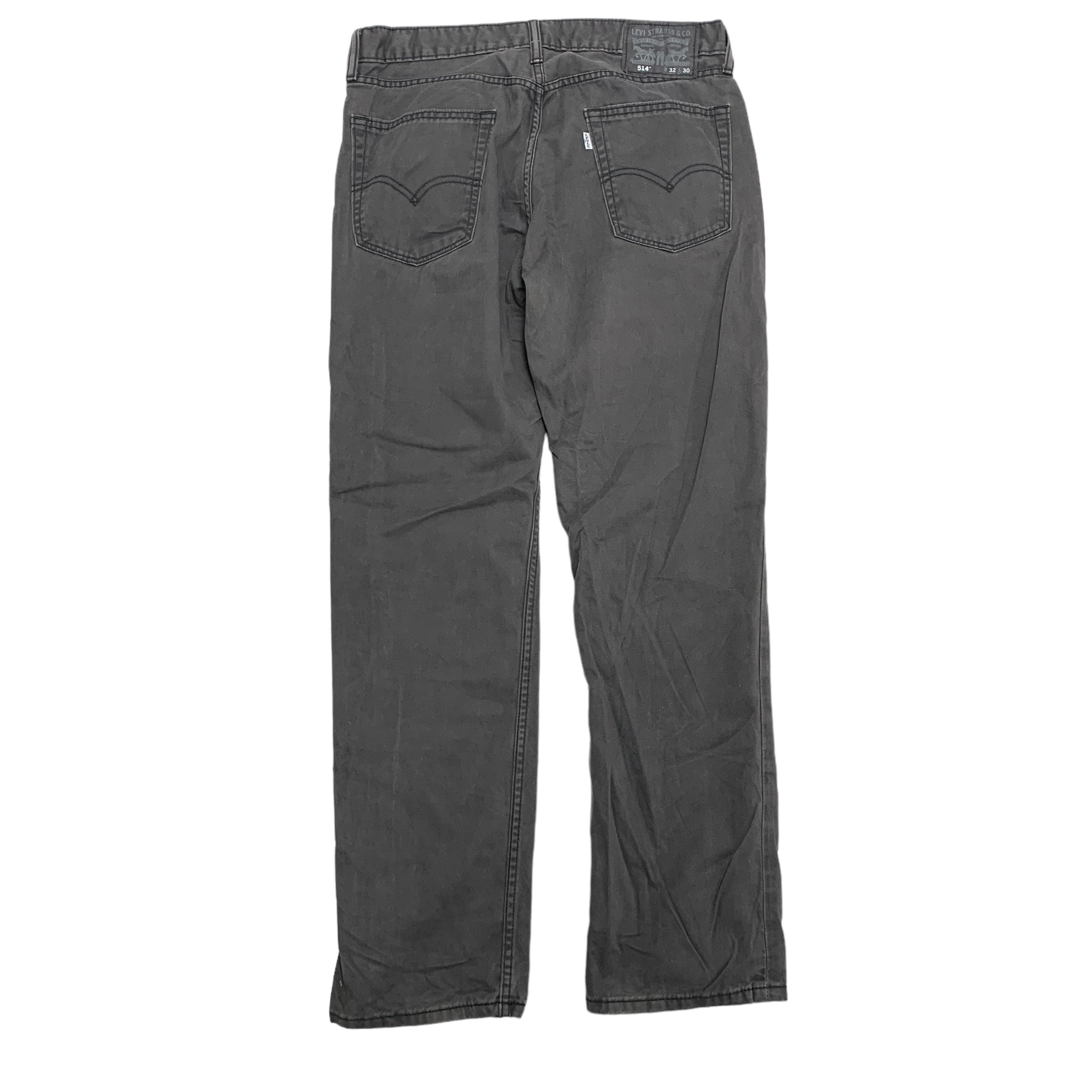 Levis 514 Trousers W32 L30 Mens Dark Grey Chino Straight Fit Cotton