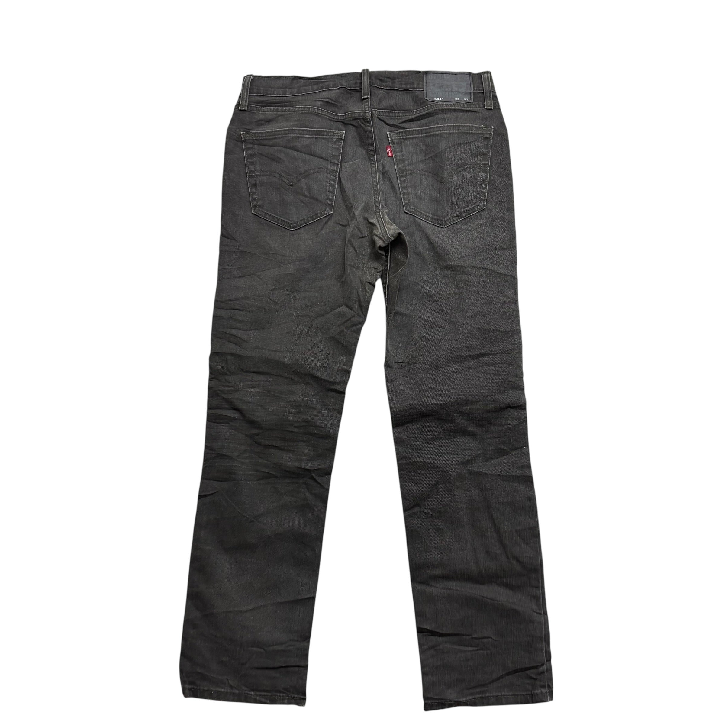 Levis 541 Jeans W32 L31 Mens Brown Athletic Tapered Fit Stretch Denim