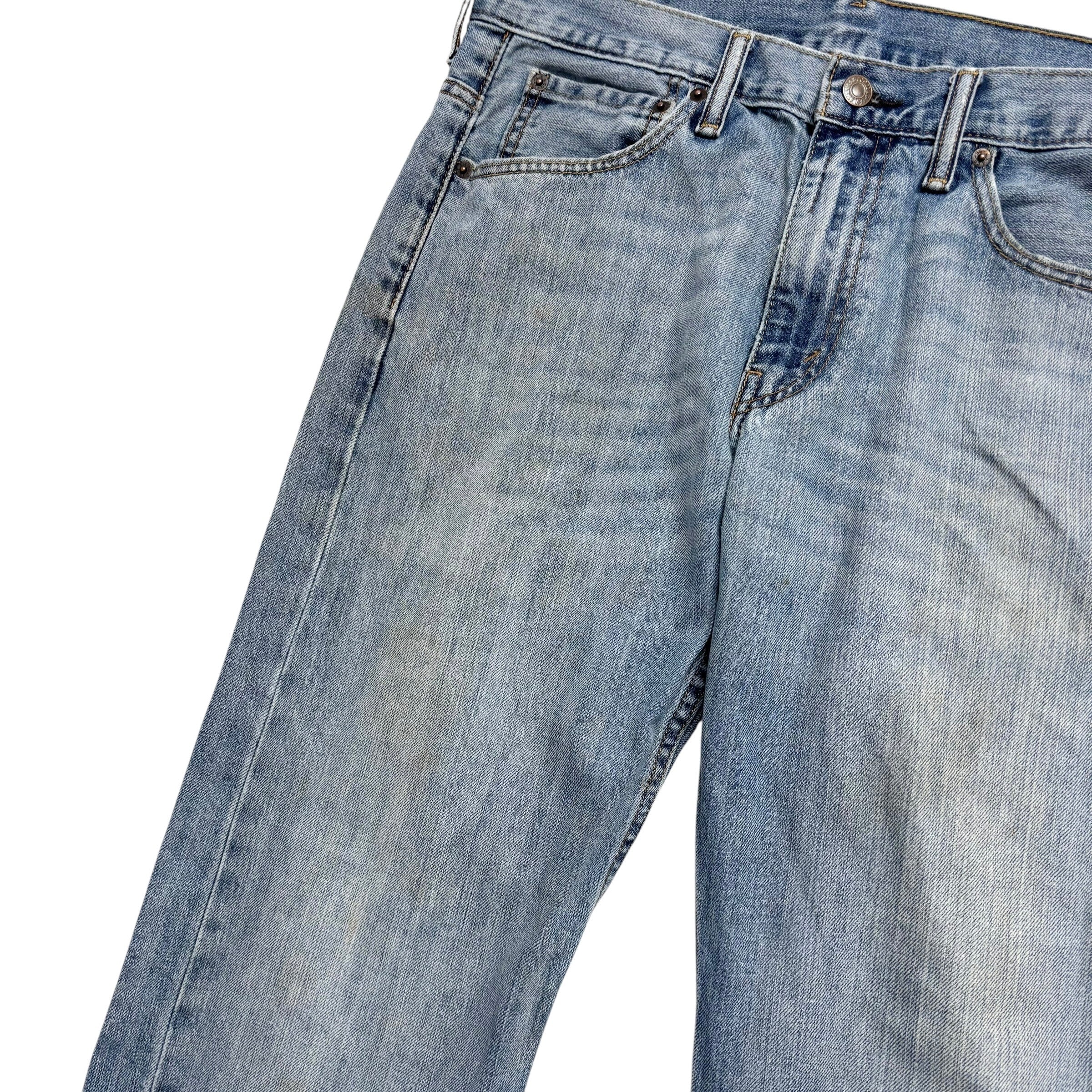 Levis 569 Jeans W33 L30 Mens Mid Blue Baggy Relaxed Straight Fit Denim (F)