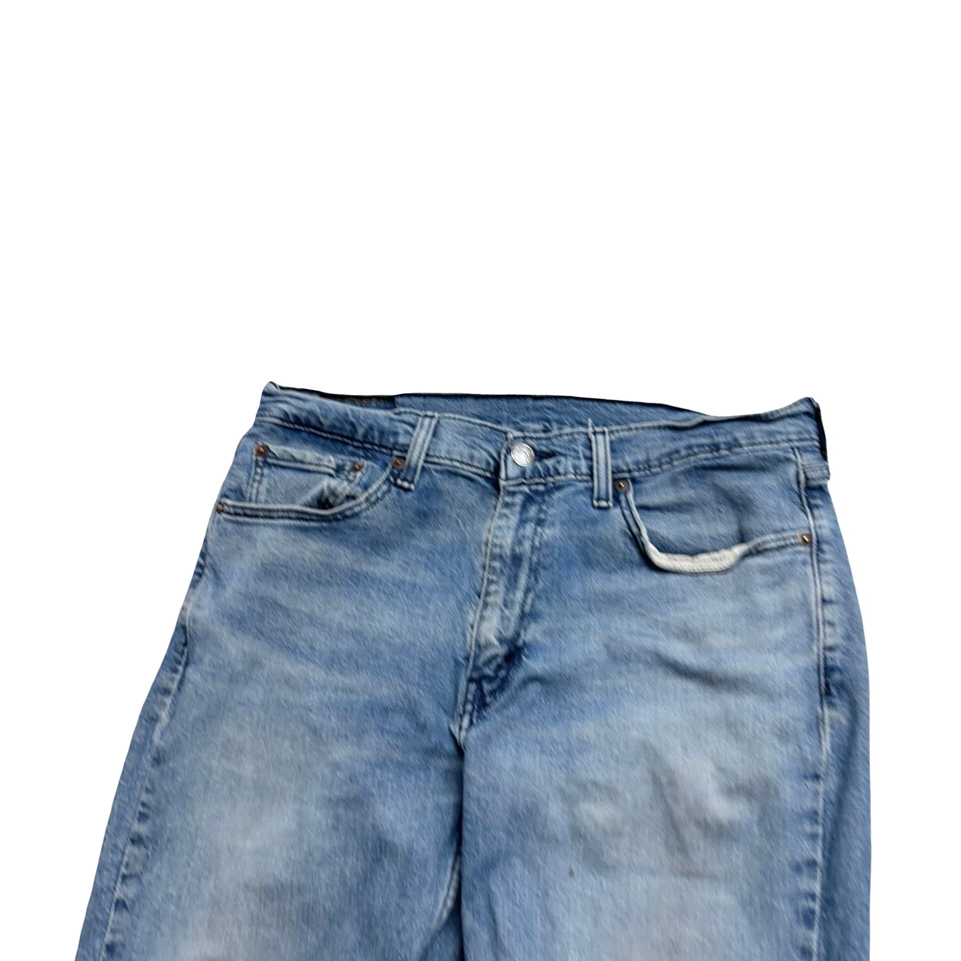 Levis 514 Jeans W32 L32 Mens Navy Blue Regular Straight Fit Stretch Denim (F)