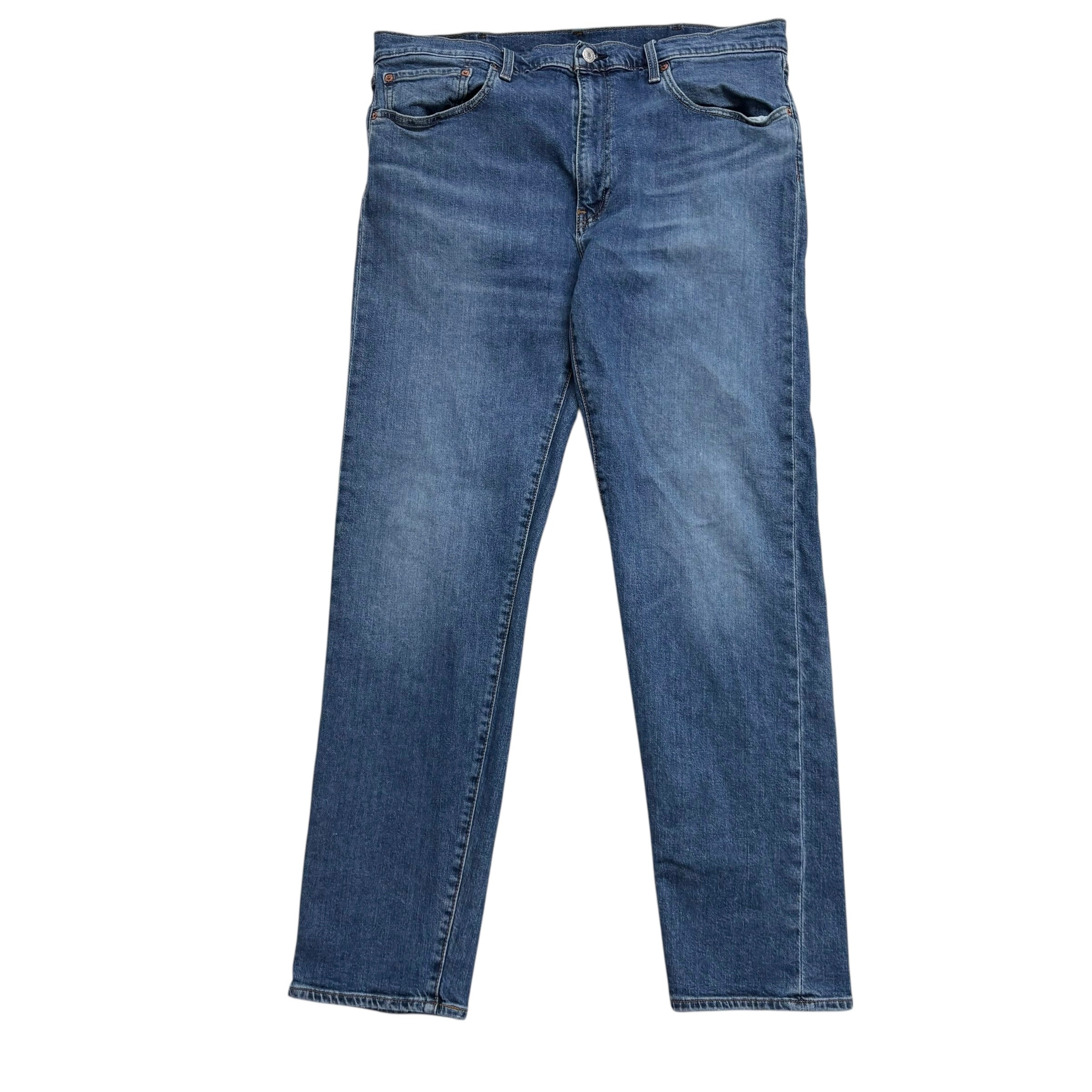 Levis 502 Jeans W38 L34 Mens Mid Blue Regular Tapered Fit Stretch Denim (E)