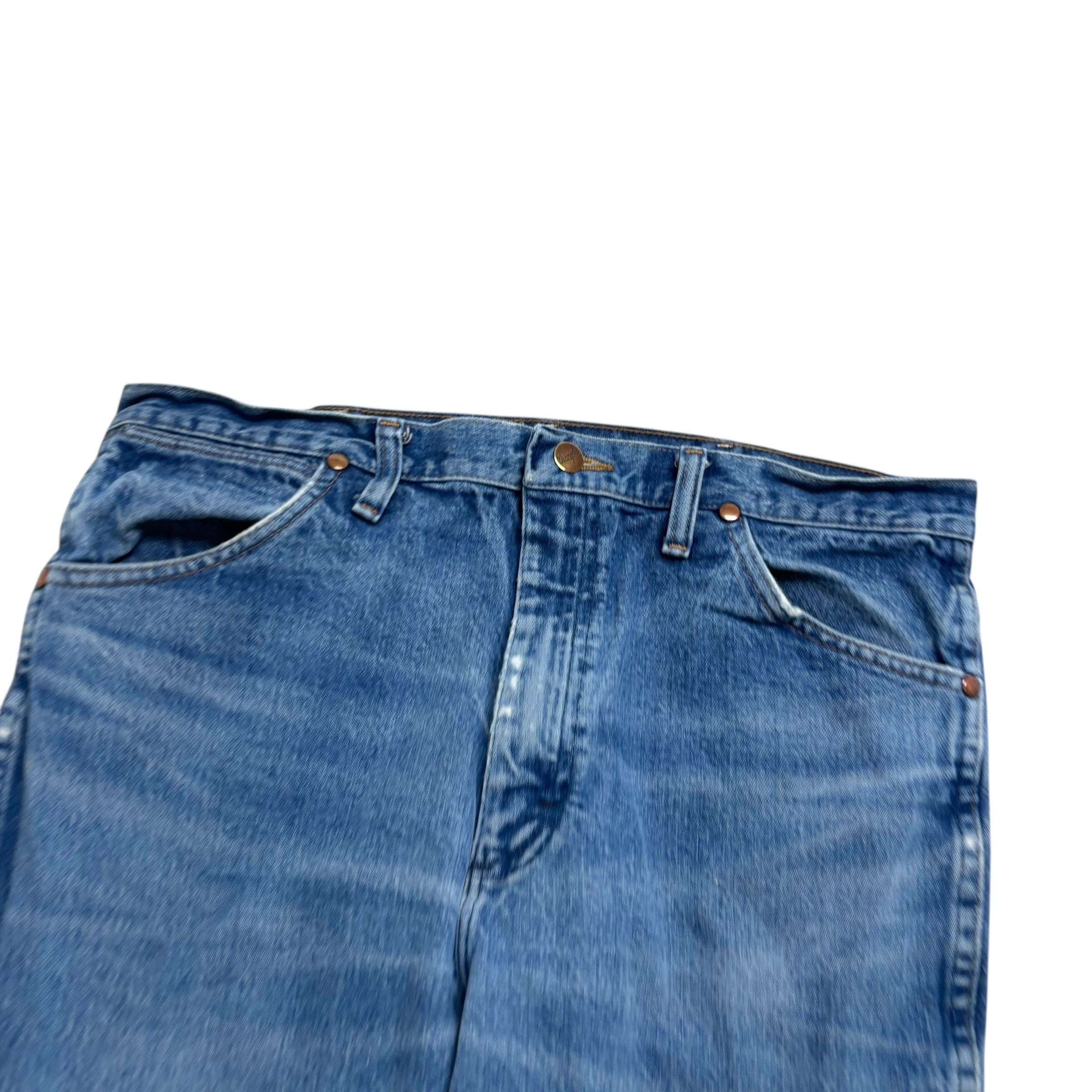 Wrangler Jeans Cowboy Cut W34 L30 Mens Mid Blue 936 Slim Fit Denim (F)