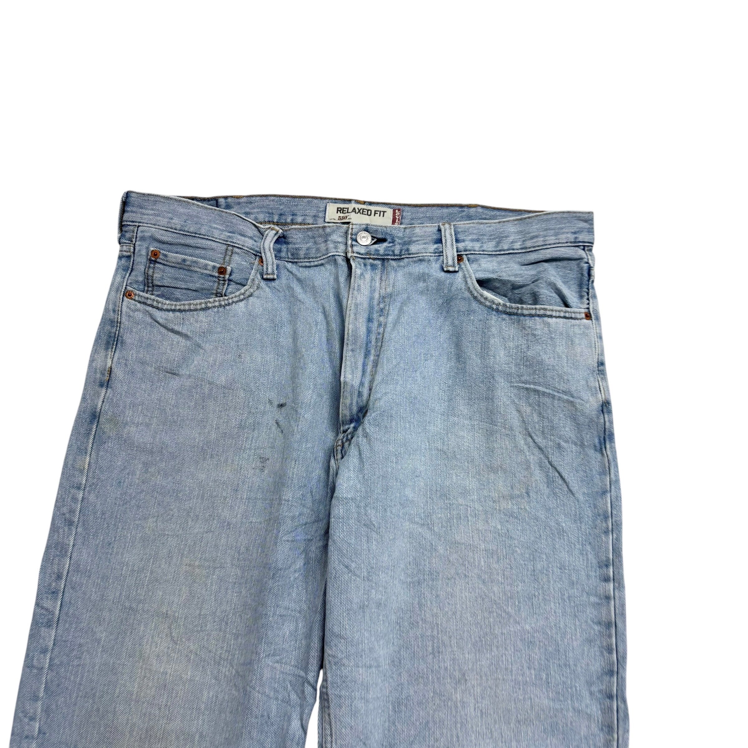 Levis 550 Jeans W40 L30 Mens Light Blue Baggy Relaxed Straight Vintage Denim