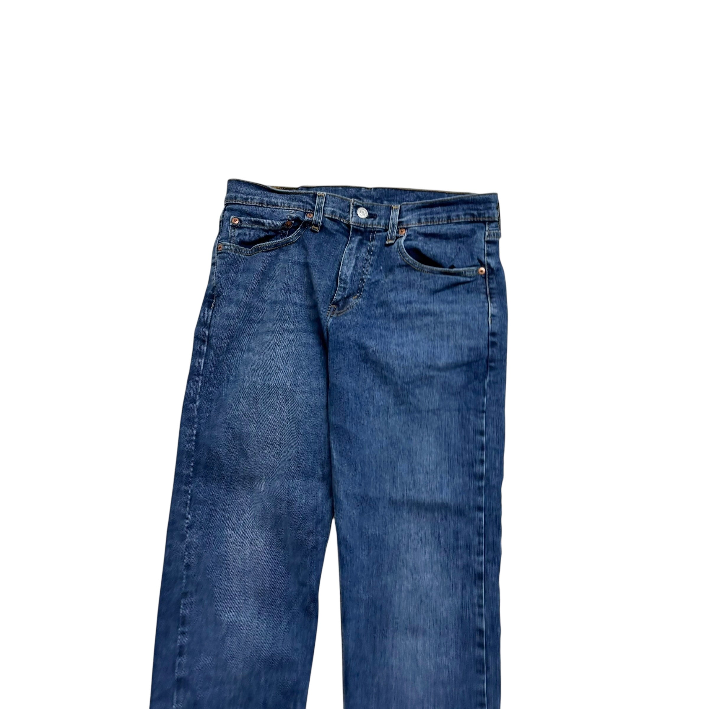 Levis 502 Jeans W31 L32 Mens Mid Blue Regular Tapered Fit Stretch Denim