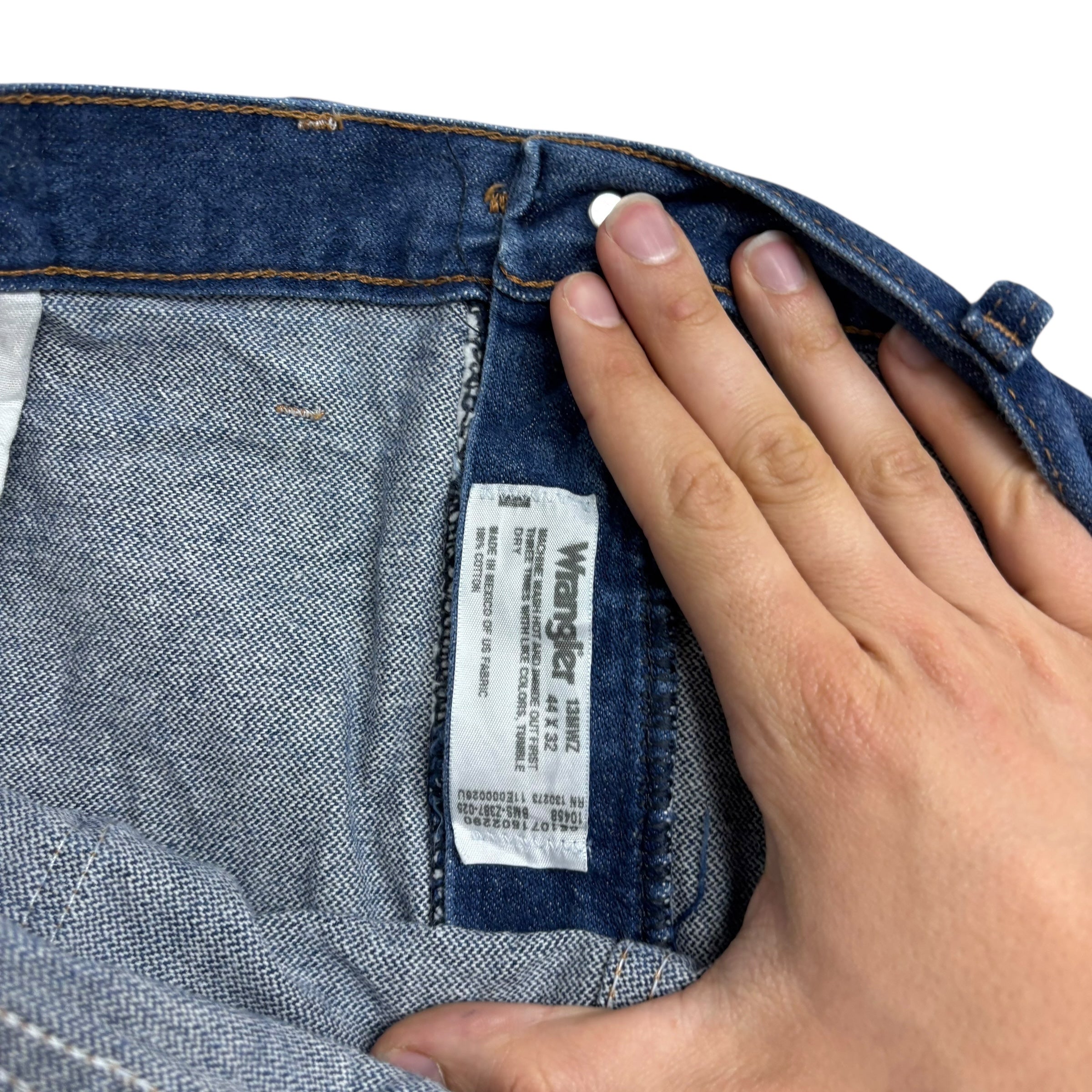 Wrangler Jeans Cowboy Cut W42 L32 Mens Mid Blue 13MWZ Original Fit Denim (F)