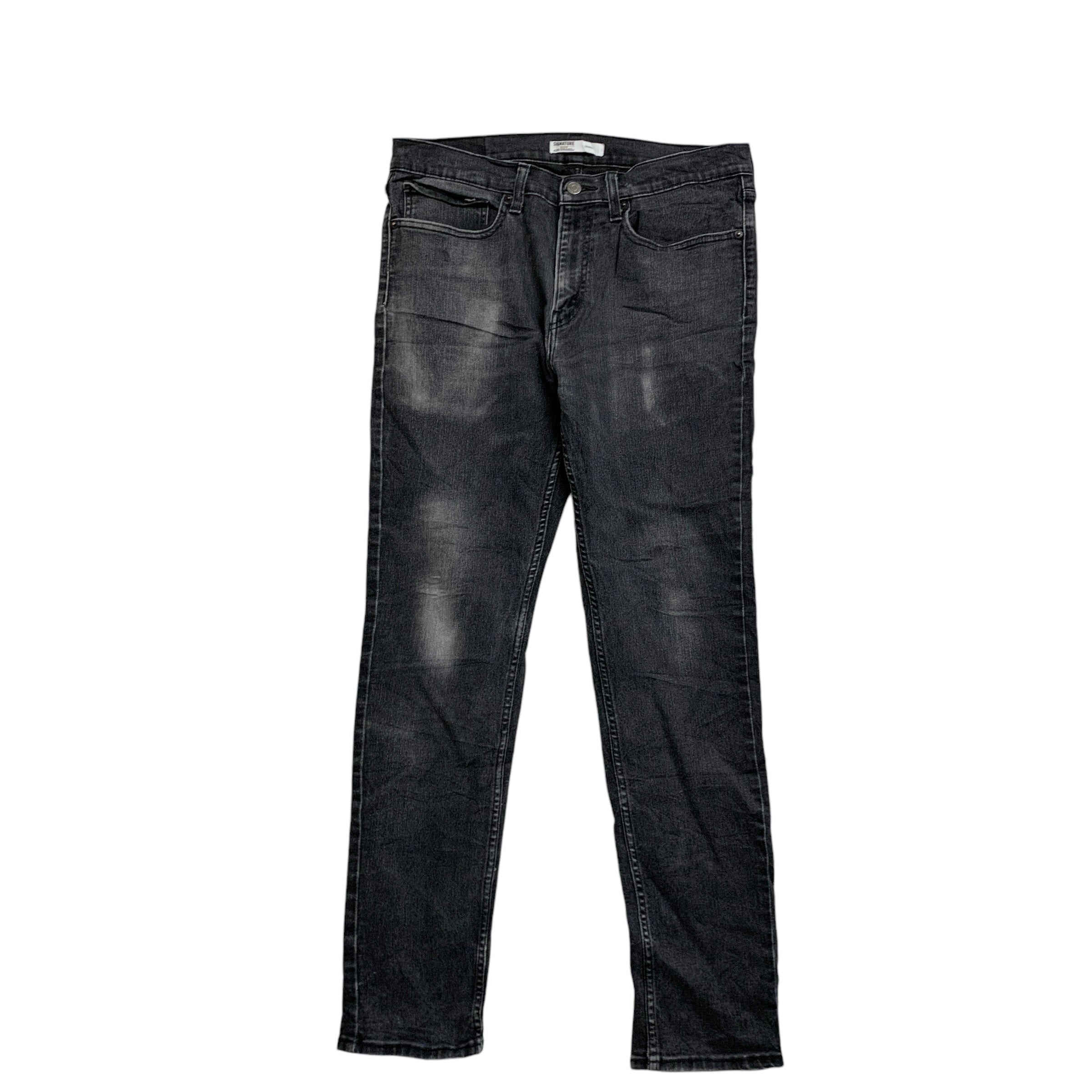 Levis Signature Jeans W34 L30 Mens Grey Skinny Fit Stretch Denim