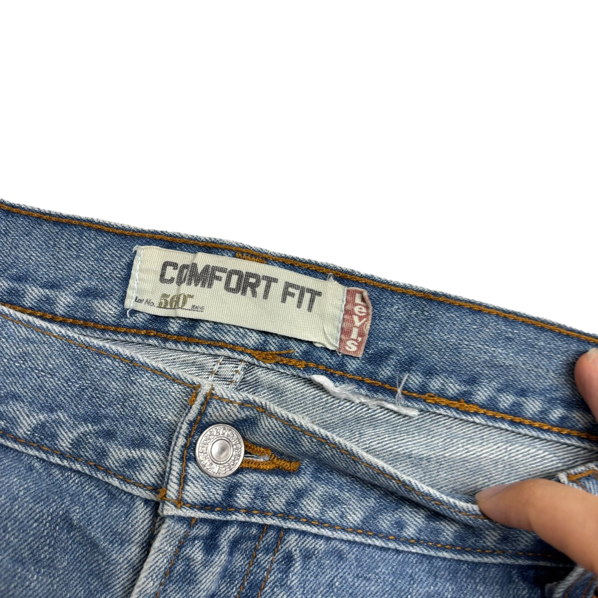 Levis 560 Jeans W42 L30 Mens Light Blue Baggy Relaxed Comfort Vintage Denim (E)