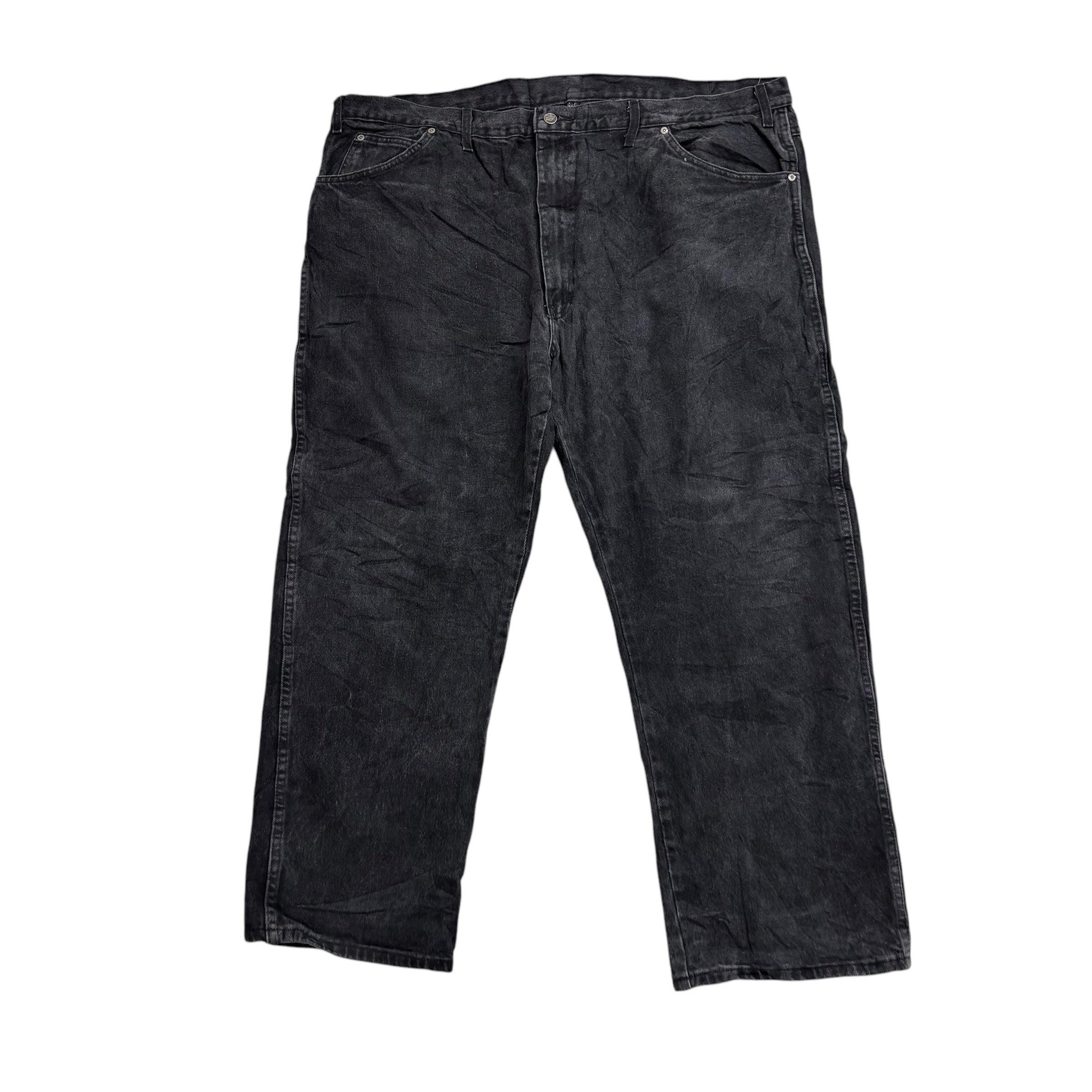 Dickies Jeans W46 L30 Mens Black Relaxed Straight Fit Denim (F)