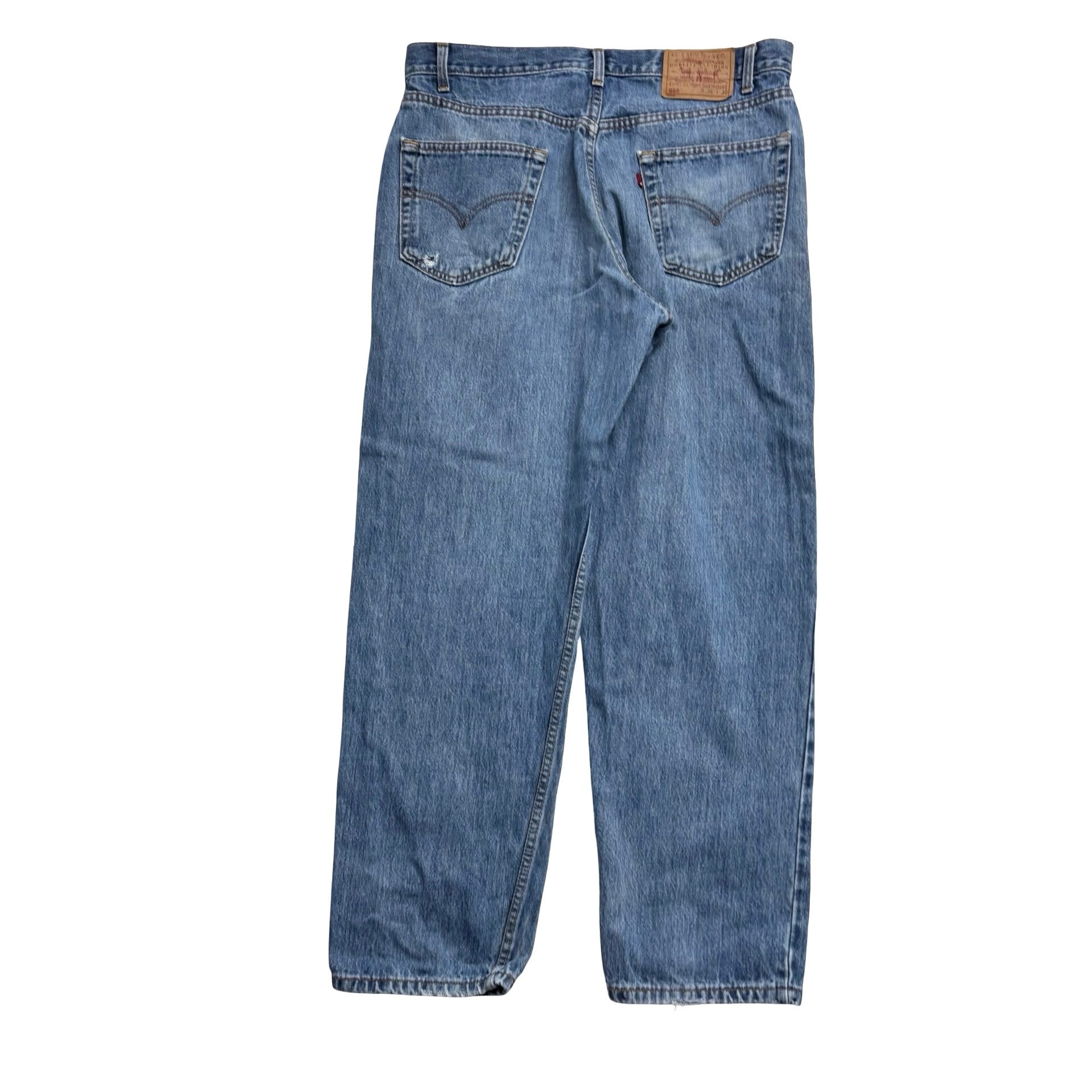 Levis 550 Jeans W34 L30 Mens Mid Blue Relaxed Straight Fit Vintage Denim