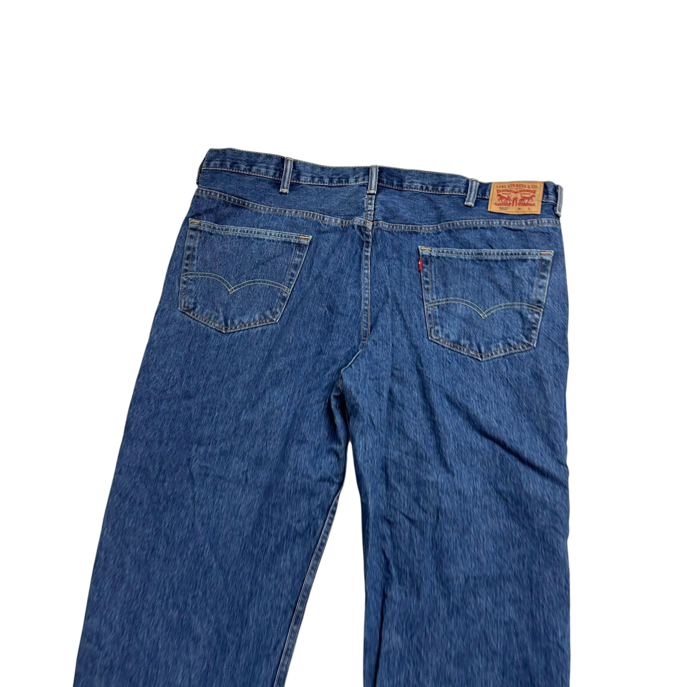 Levis 550 Jeans W46 L32 Mens Mid Blue Baggy Relaxed Straight Fit Denim (E)