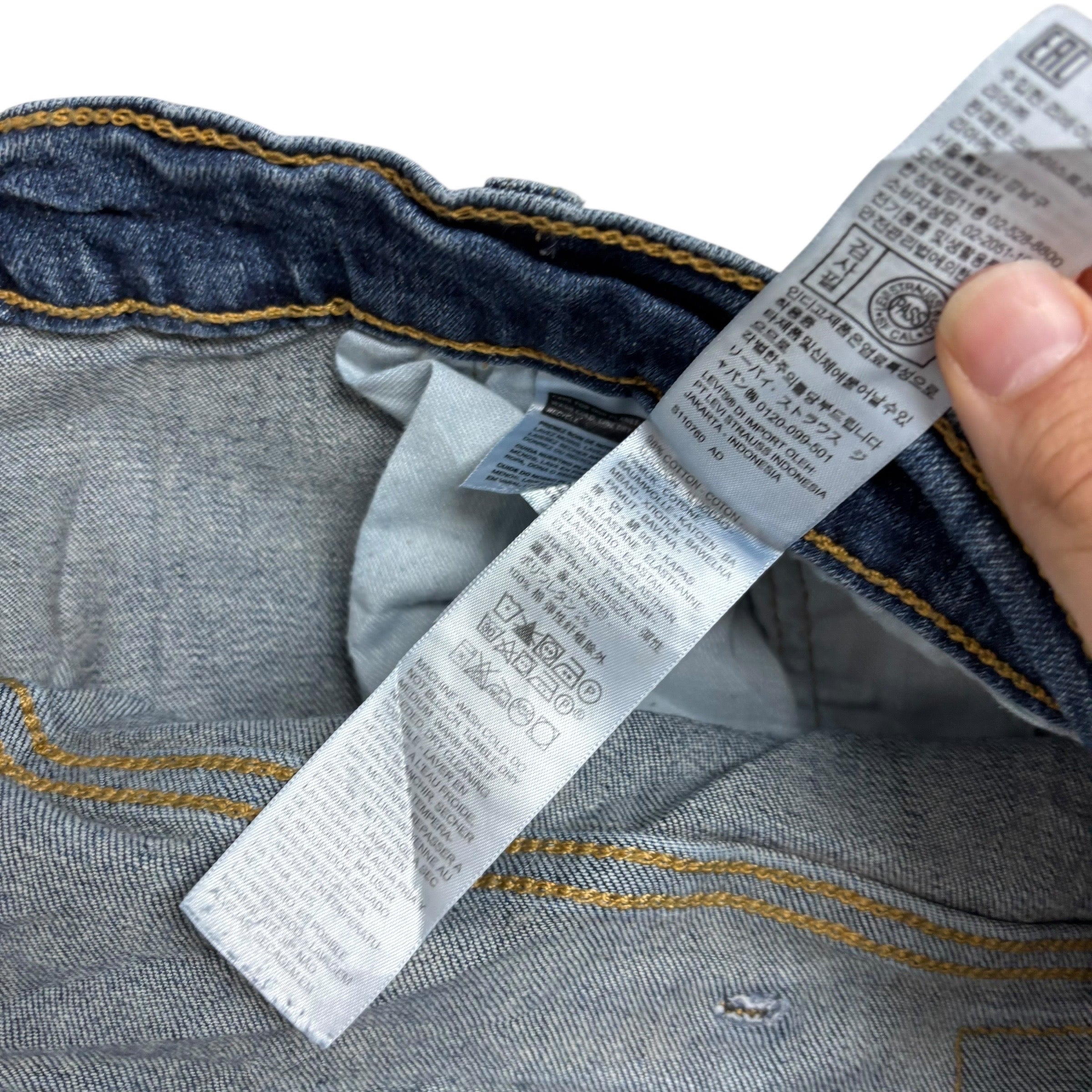 Levis 559 Jeans W44 L30 Mens Mid Blue Relaxed Straight Fit Stretch Denim (E)