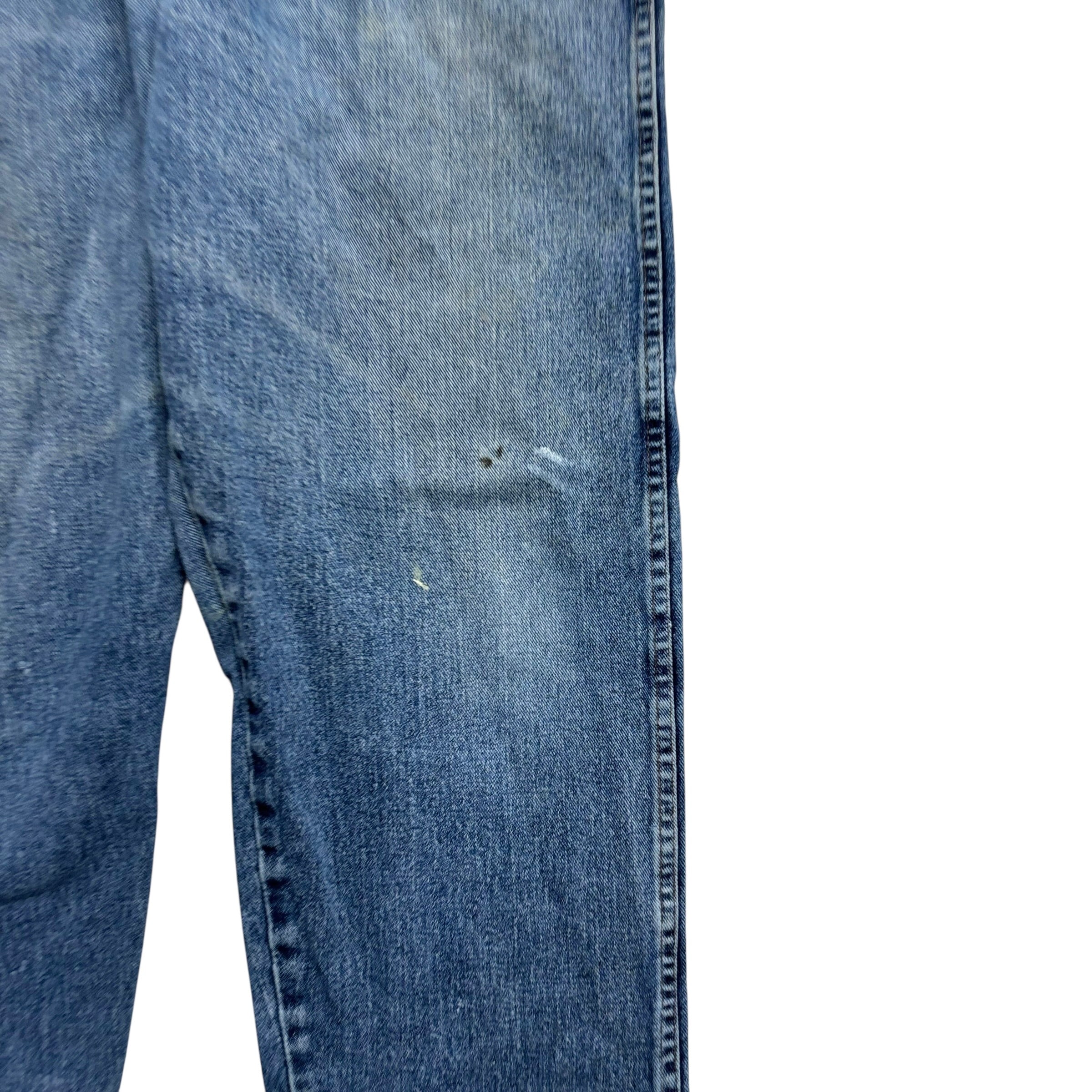 Wrangler Jeans W36 L30 Mens Mid Blue Relaxed Tapered Fit Vintage Denim (F)