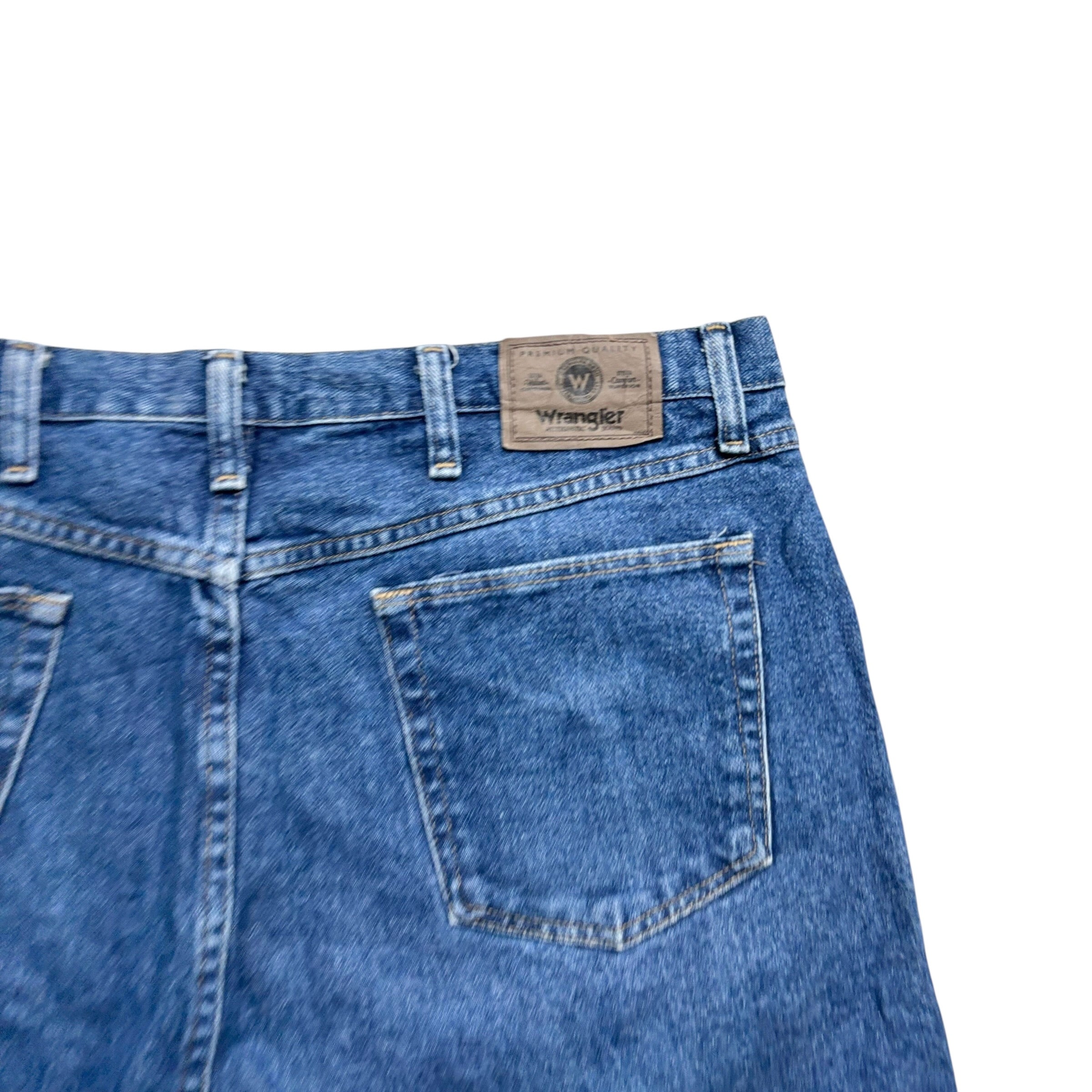 Wrangler Baggy Jorts W40 Mens Denim Shorts Mid Blue Relaxed Fit (E)