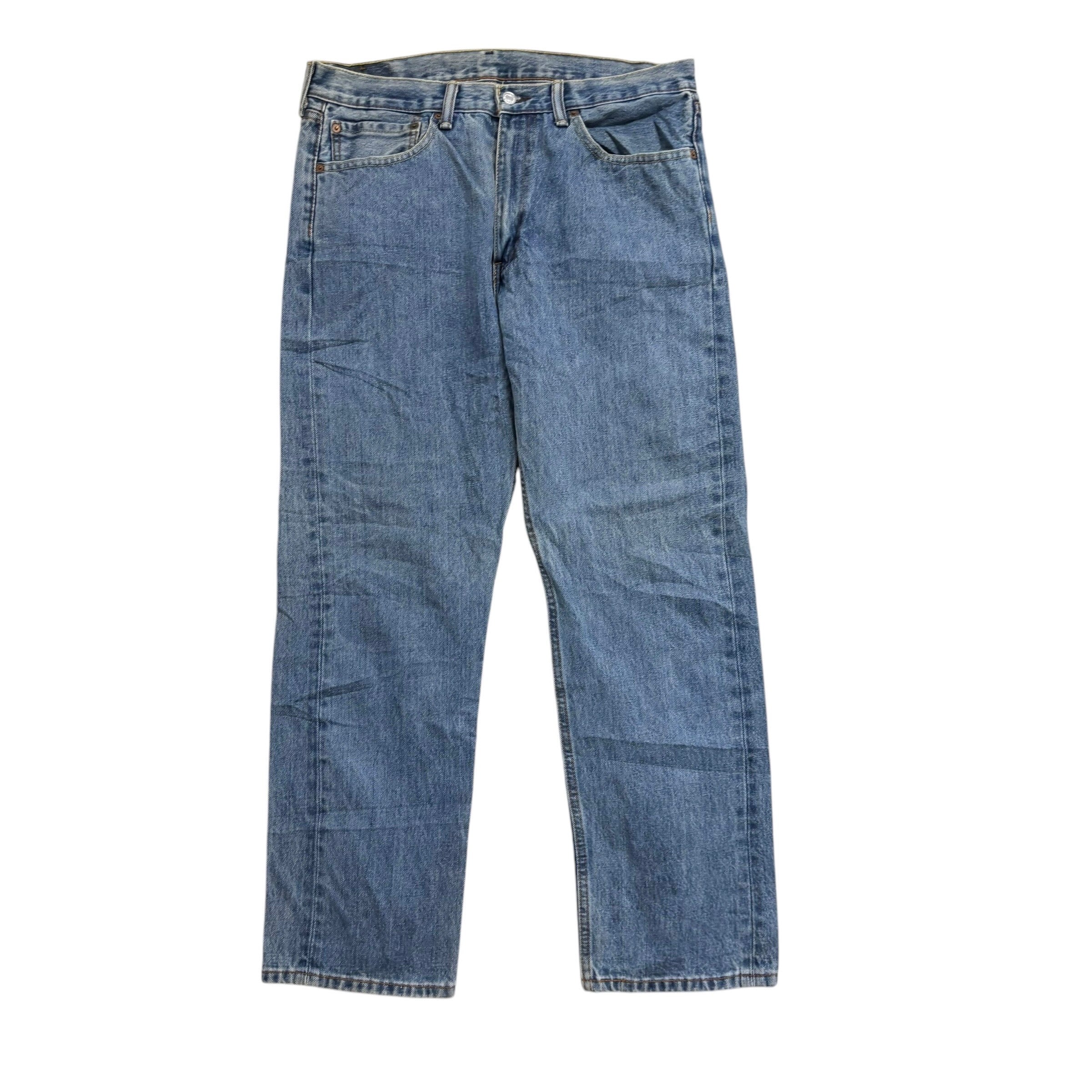 Levis 505 Jeans W36 L30 Mens Light Blue Regular Straight Fit Denim