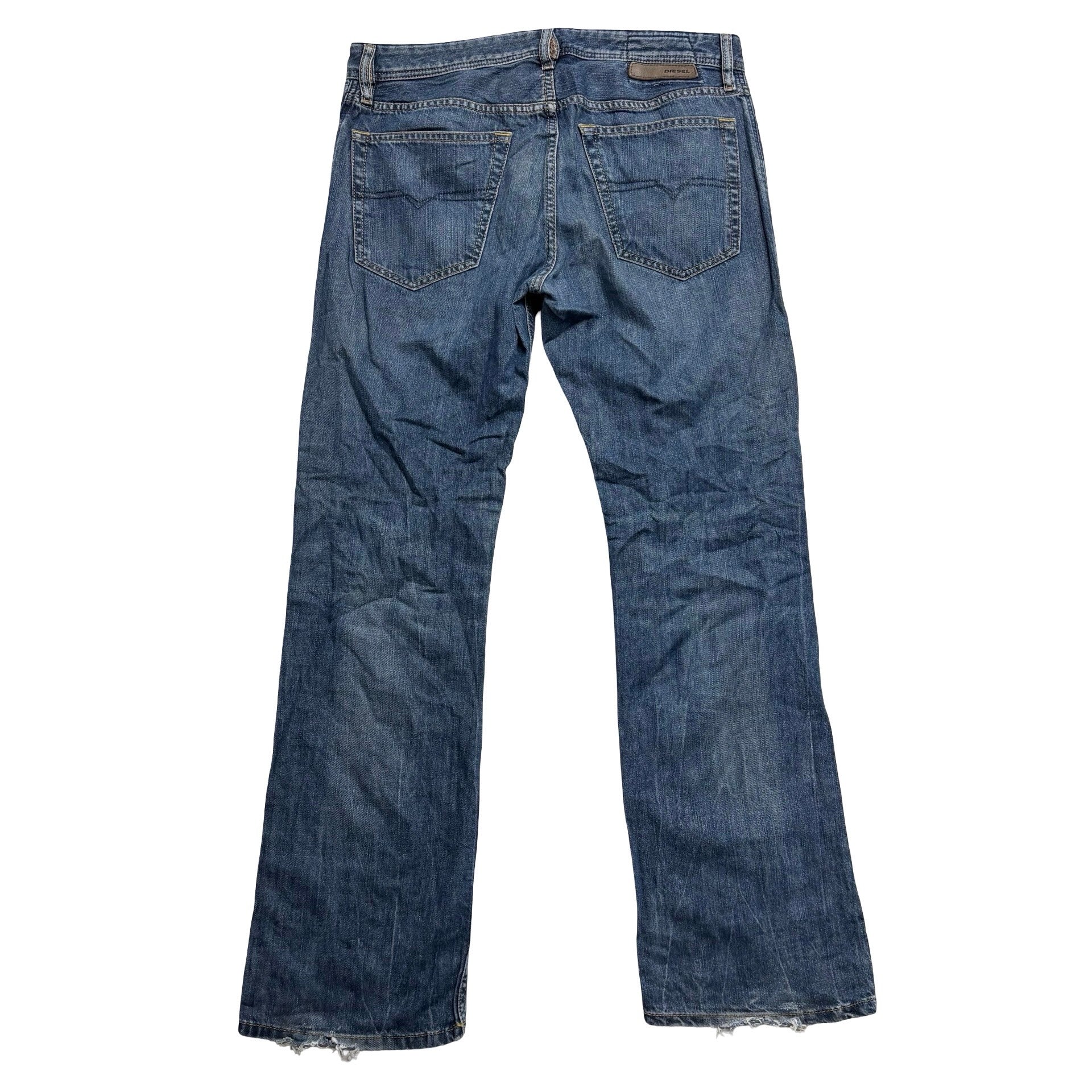 Diesel New Fanker Jeans W31 L30 Mens Dark Blue Slim Bootcut Fit Denim (F)