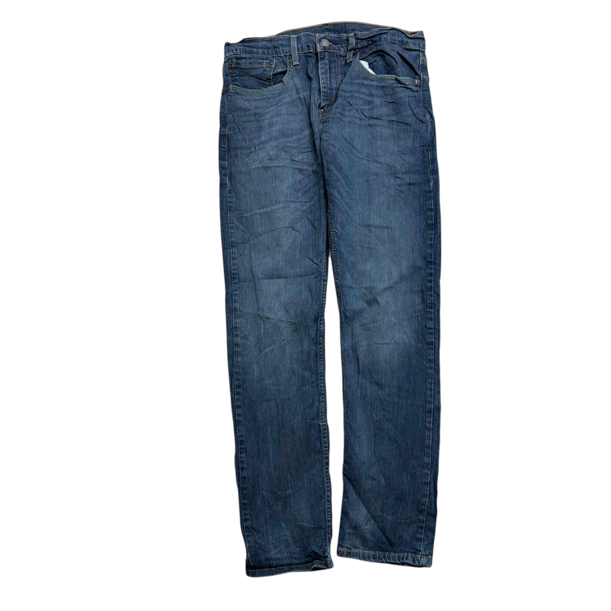 Levis 502 Jeans W31 L31 Mens Dark Blue Regular Tapered Fit Stretch Denim (E)
