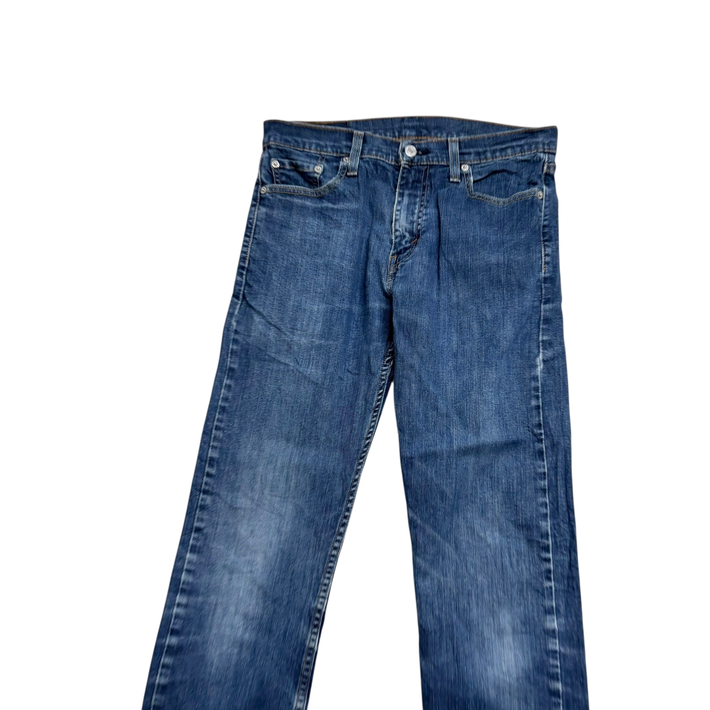 Levis 513 Jeans W30 L32 Mens Mid Blue Slim Straight Fit Stretch Denim (E)