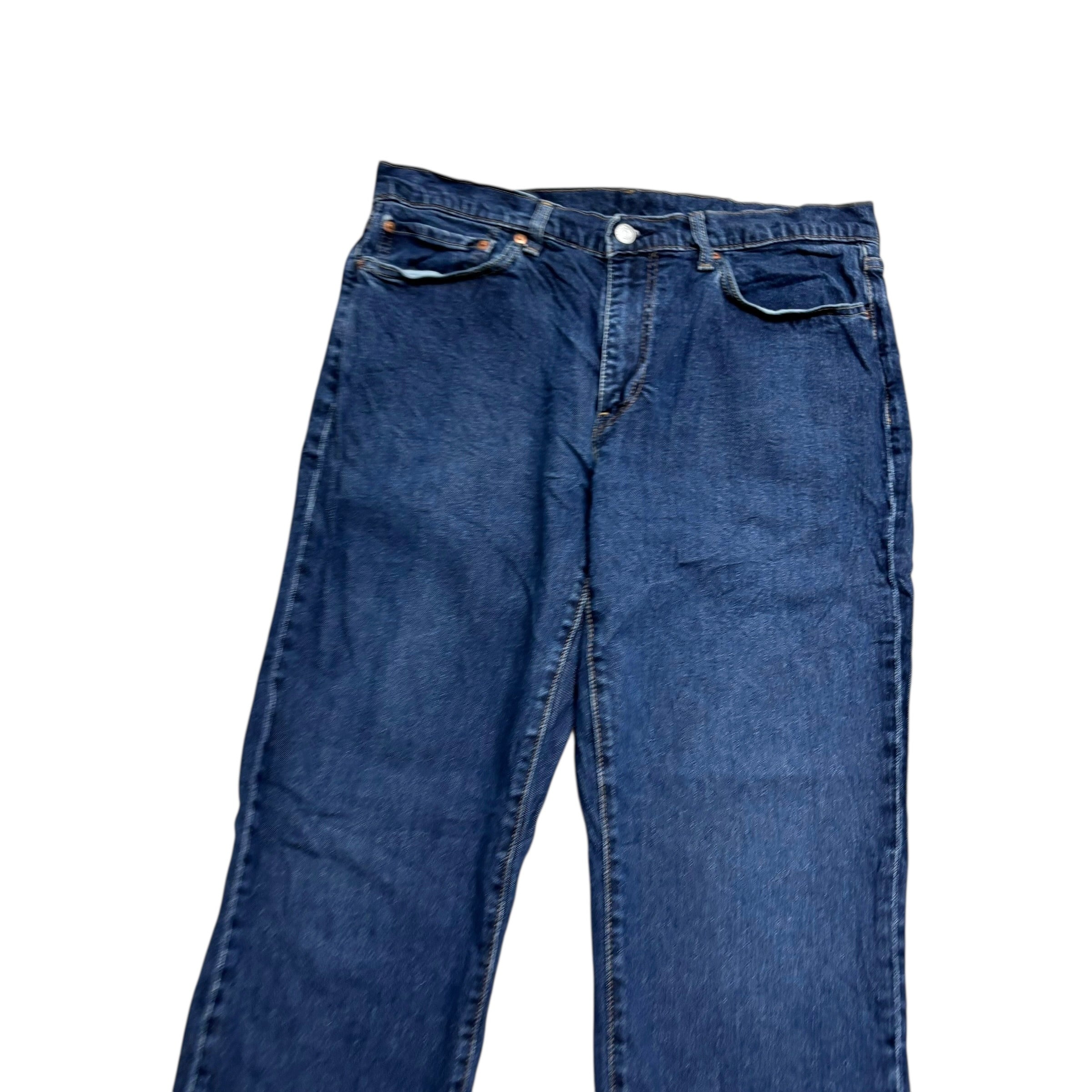 Levis 541 Jeans W34 L34 Mens Dark Blue Athletic Tapered Fit Stretch Denim (E)