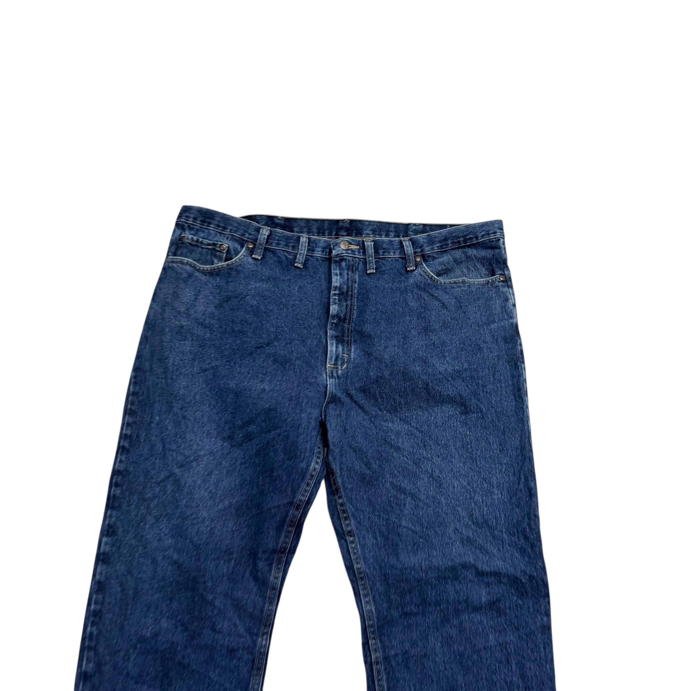 Wrangler Jeans W44 L30 Mens Dark Blue Regular Straight Fit Denim (E)