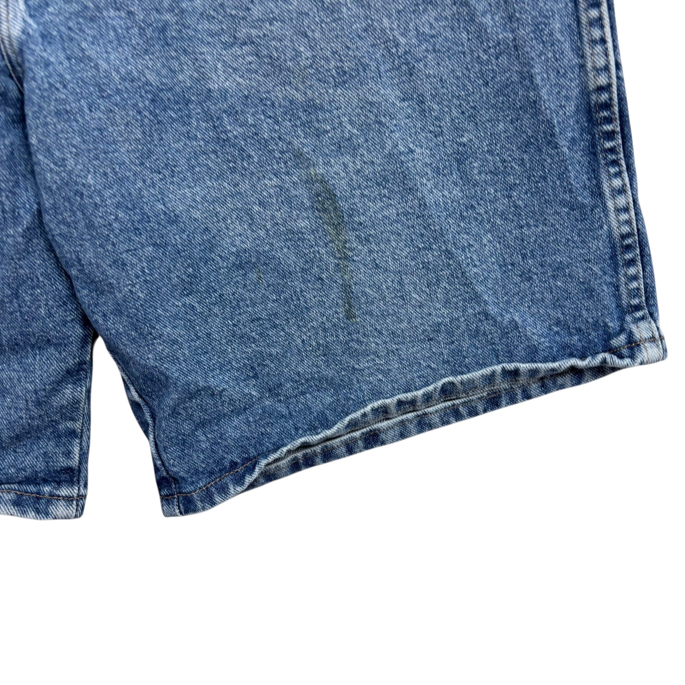 Vintage Wrangler Baggy Jorts W34 Mens Denim Shorts Mid Blue Relaxed Fit (F)
