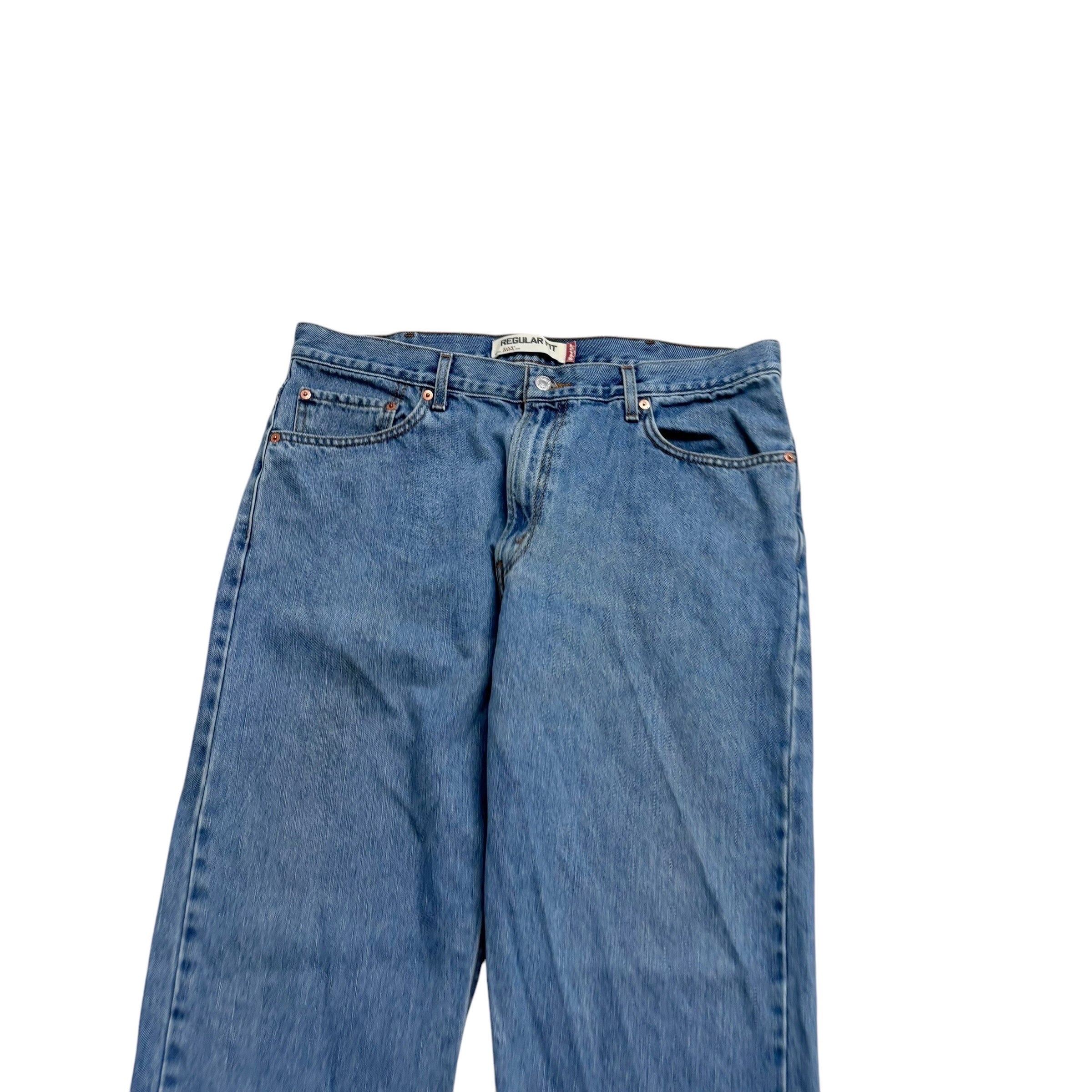 Levis 505 Jeans W38 L29 Mens Light Blue Regular Straight Fit Vintage Denim